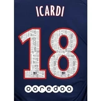 PSG 2019/20 Home Icardi #18 Jersey Name Set 1