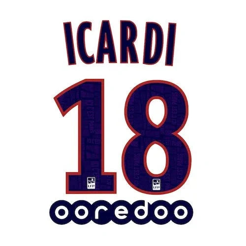 PSG 2019/20 Third Icardi #18 Jersey Name Set 1