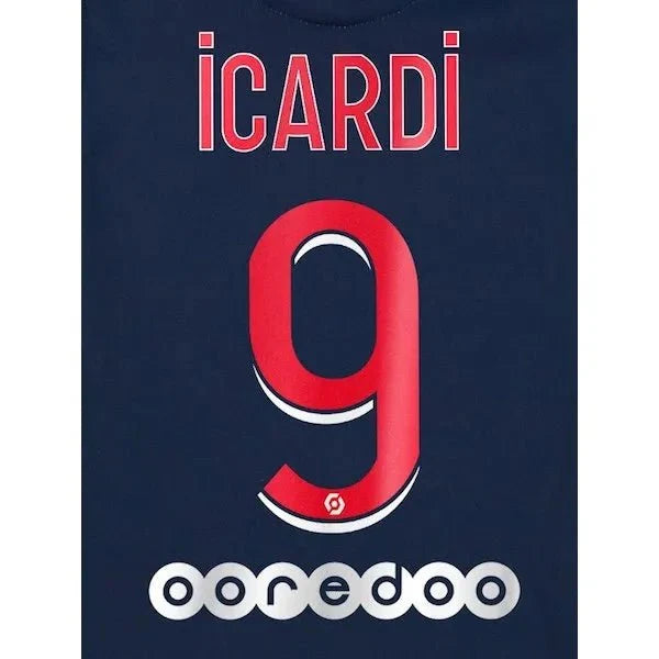 PSG 2020/21 Home Icardi #9 Jersey Name Set 1