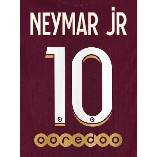 PSG 2020/21 Third Neymar JR #10 Youth Jersey Name Set 1