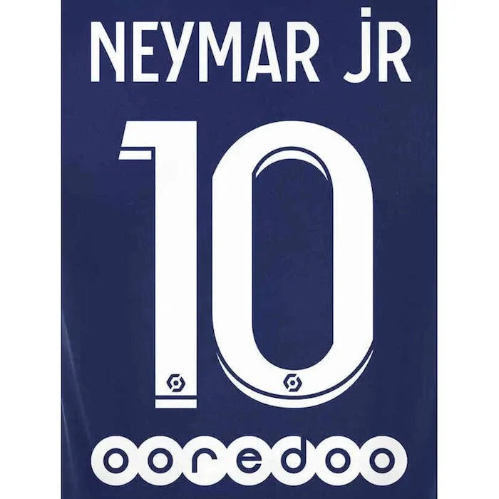 PSG 2021/22 Home Neymar JR #10 YOUTH Jersey Name Set 1