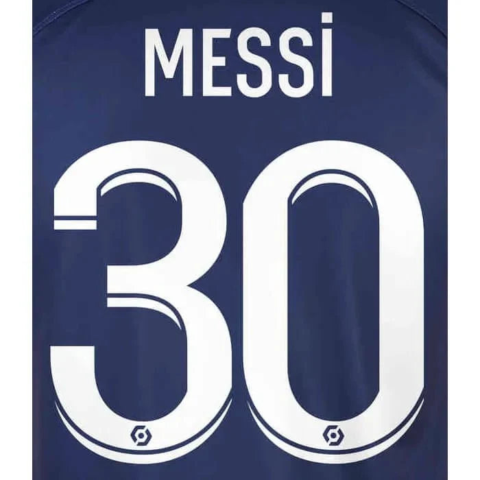 PSG 2022-23 Home Messi Youth #30 Jersey Name Set 1