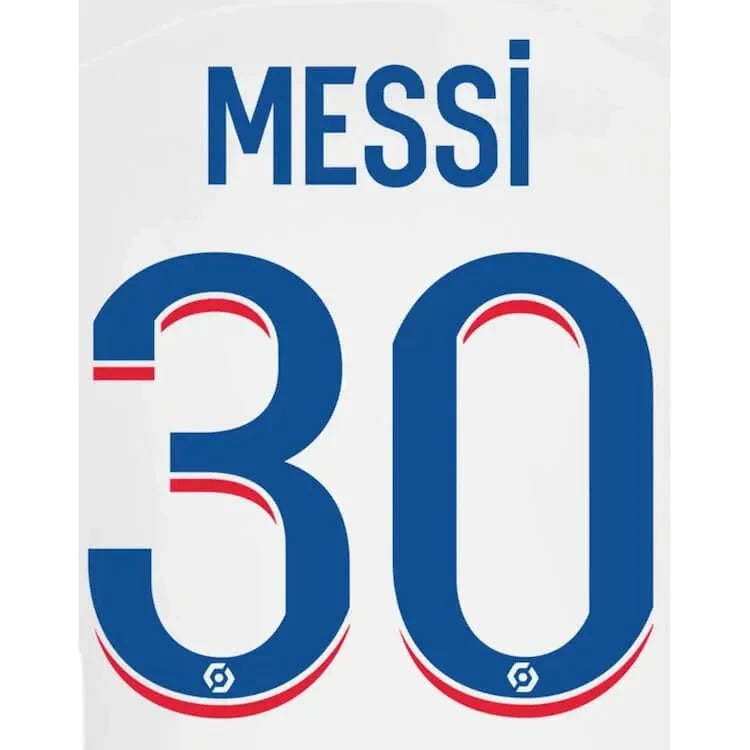 PSG 2022-23 Third Messi #30 Youth Jersey Name Set 1