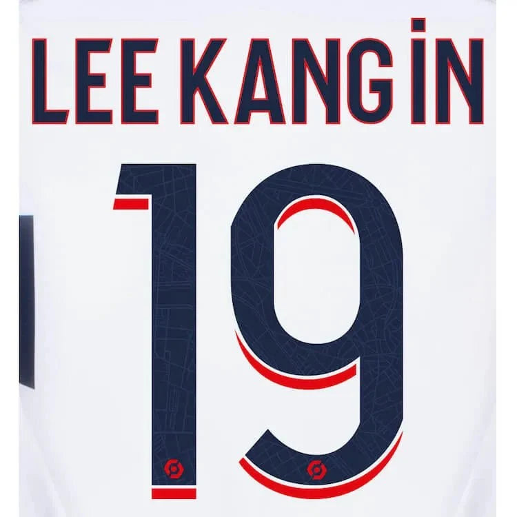 PSG 2023/24 Away Lee Kang In #19 Jersey Name Set 1