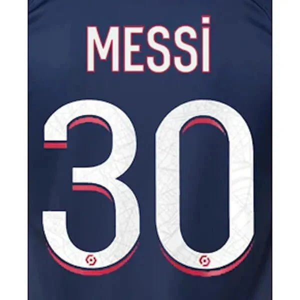 PSG 2023/24 Home Messi #30 Jersey Name Set 1
