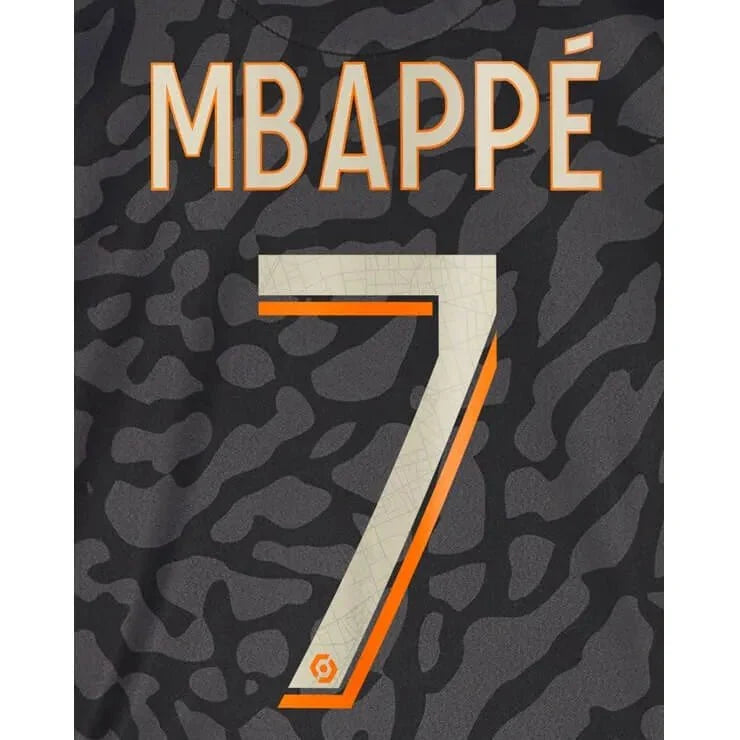 PSG 2023/24 Third Mbappe #7 Jersey Name Set 1