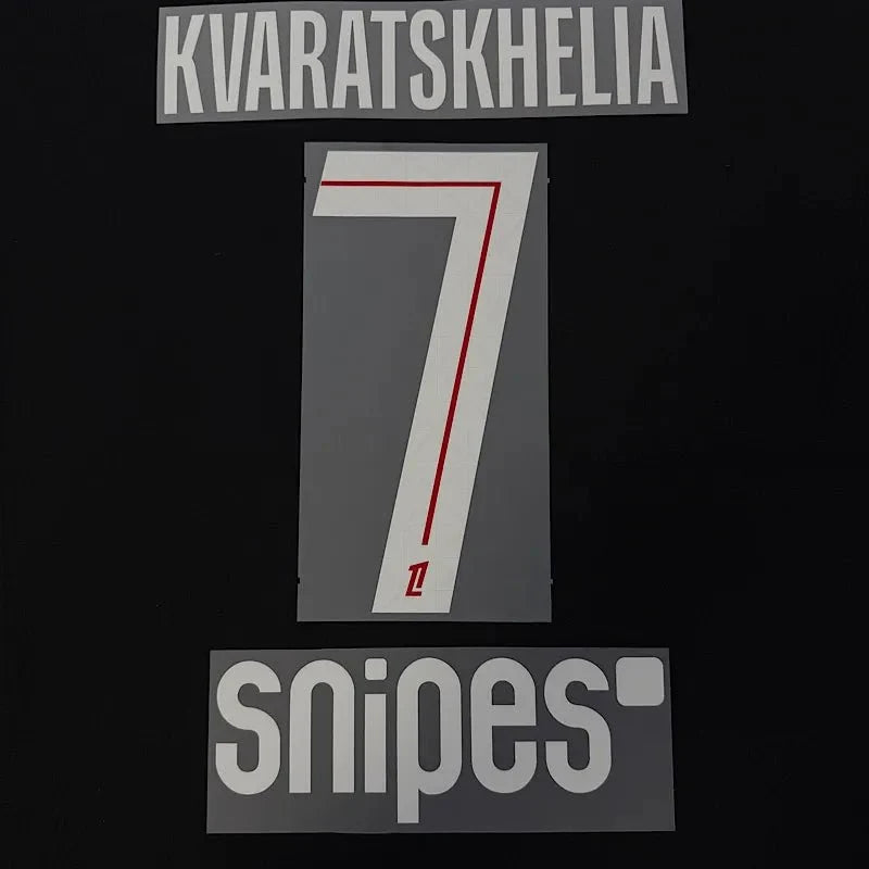 PSG 2025/26 Home KVARATSKHELIA #7 Jersey Name Set 1