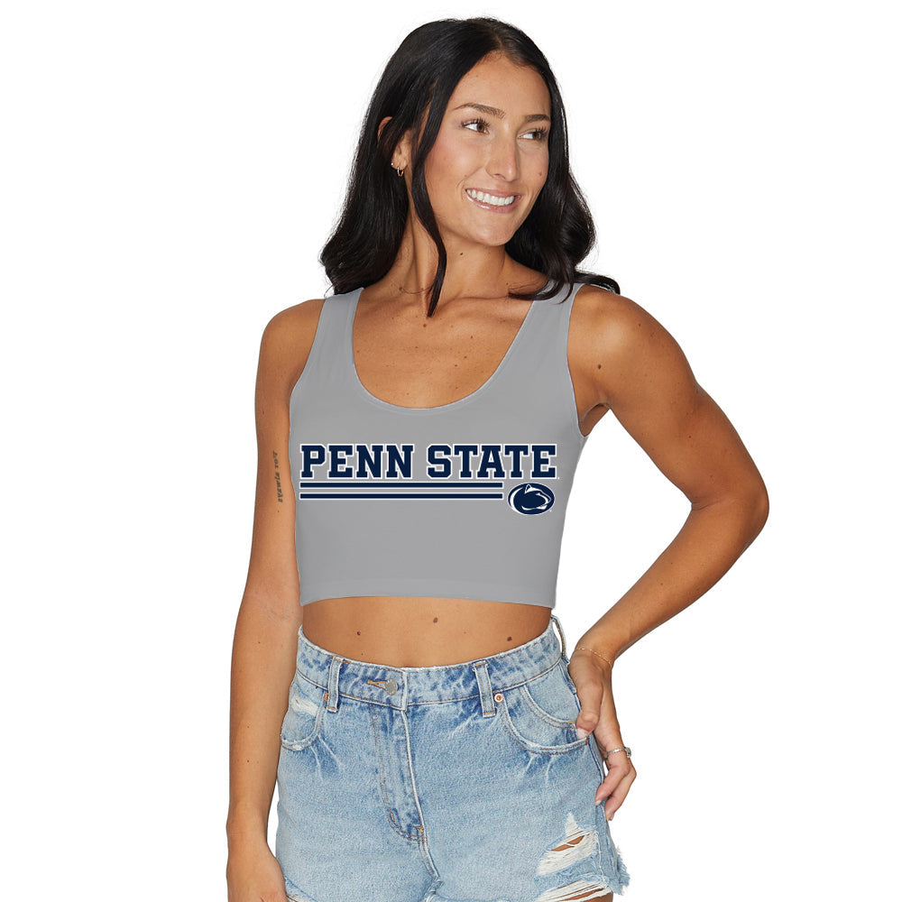 Penn State Gray Crop Tank Top | lojobands