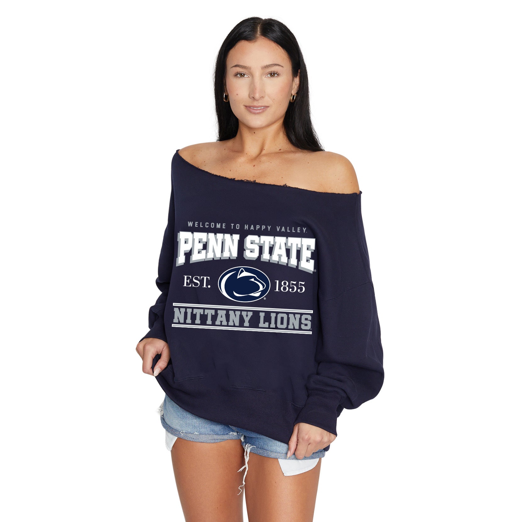 Penn State Off the Shoulder Sweatshirt | lojobands