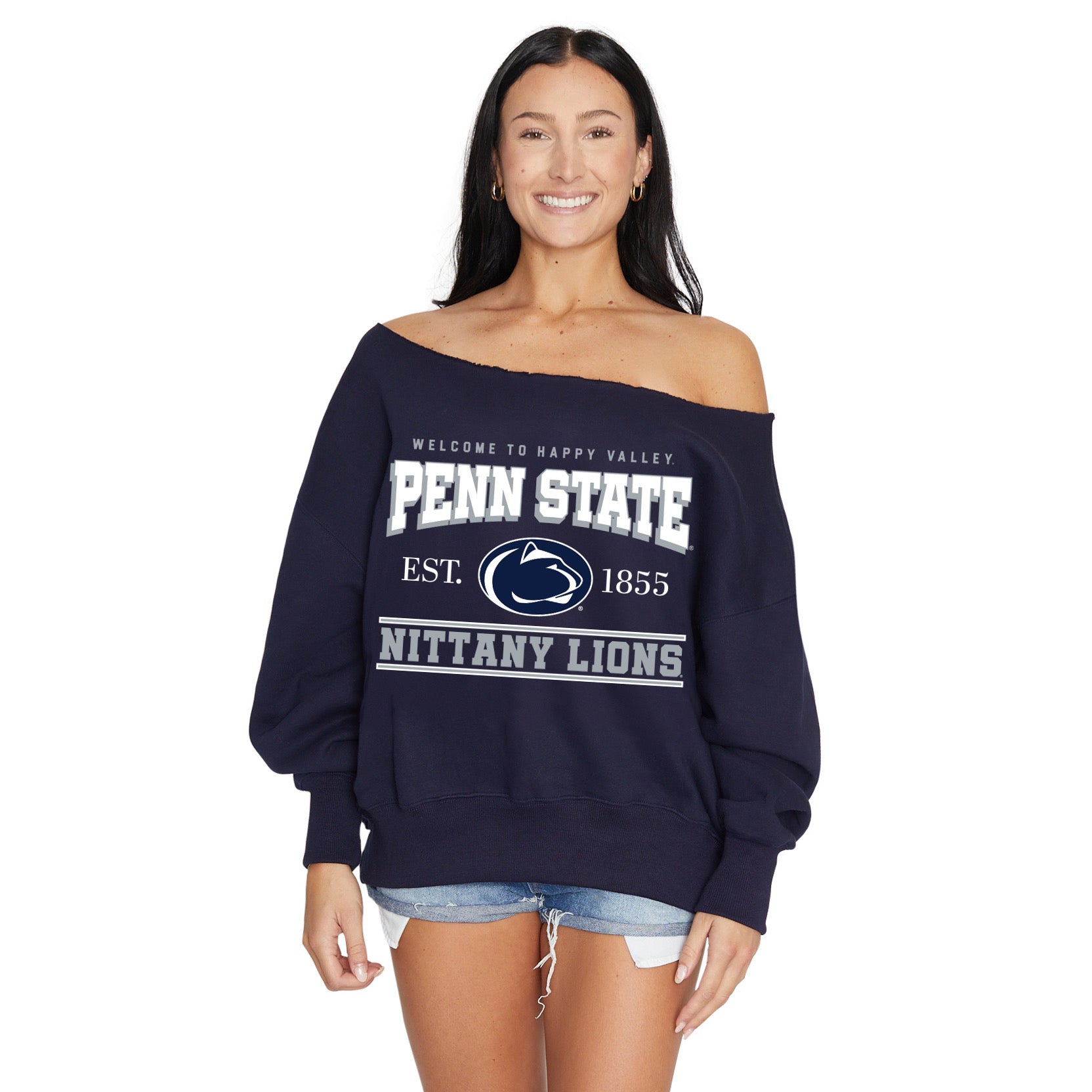 Penn State Off the Shoulder Sweatshirt | lojobands