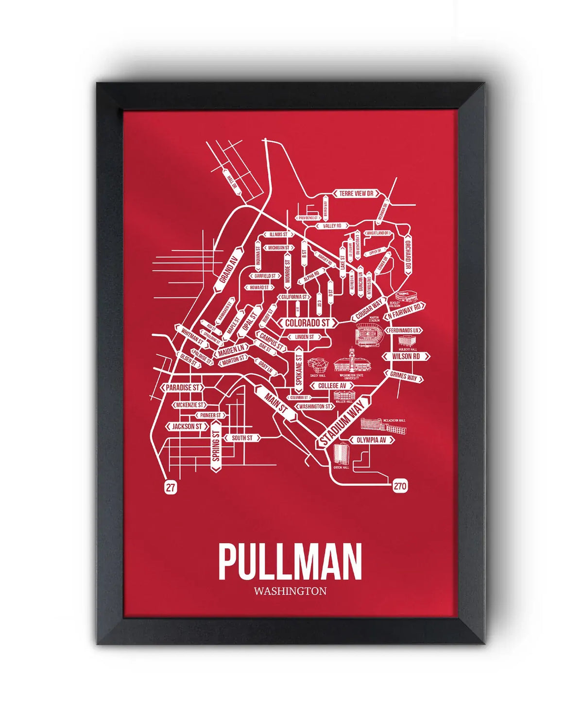 Pullman, Washington street map 10