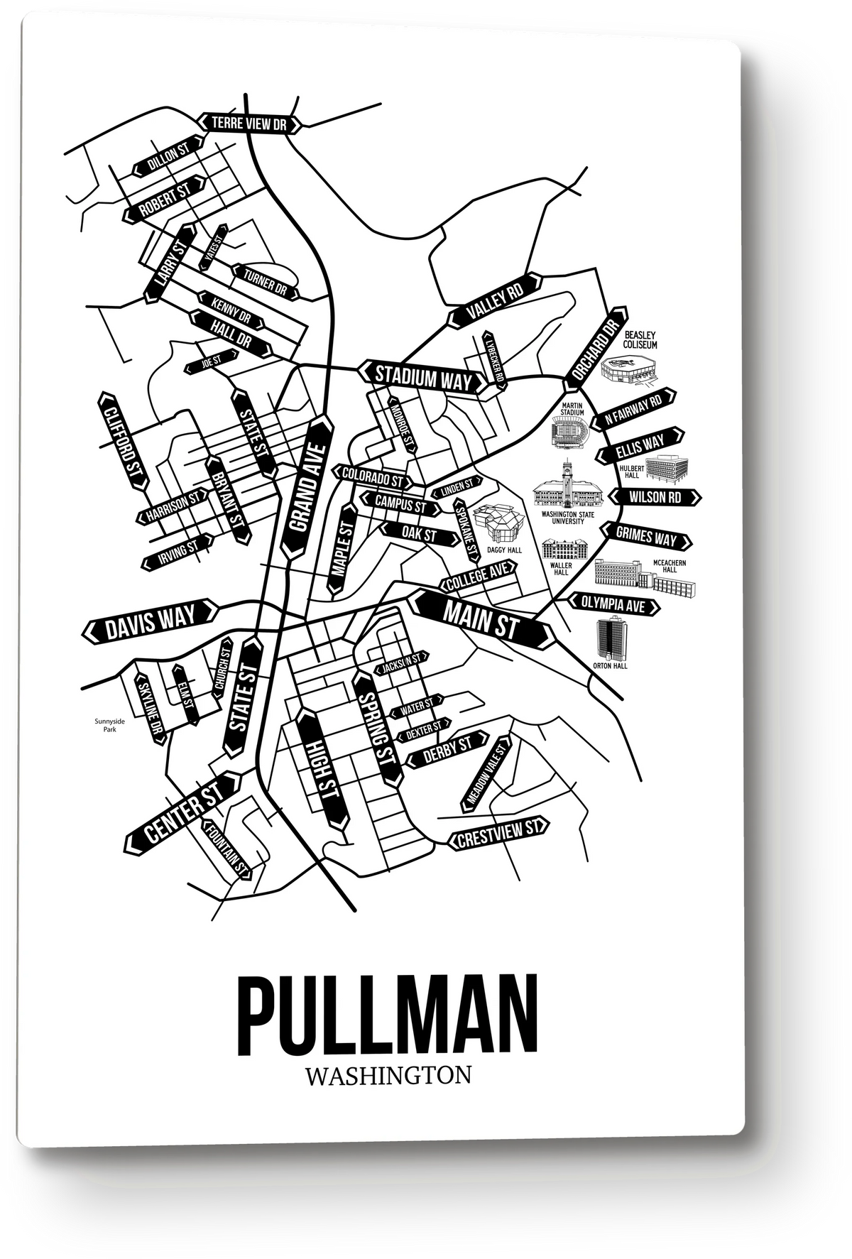 Pullman, Washington street map 8