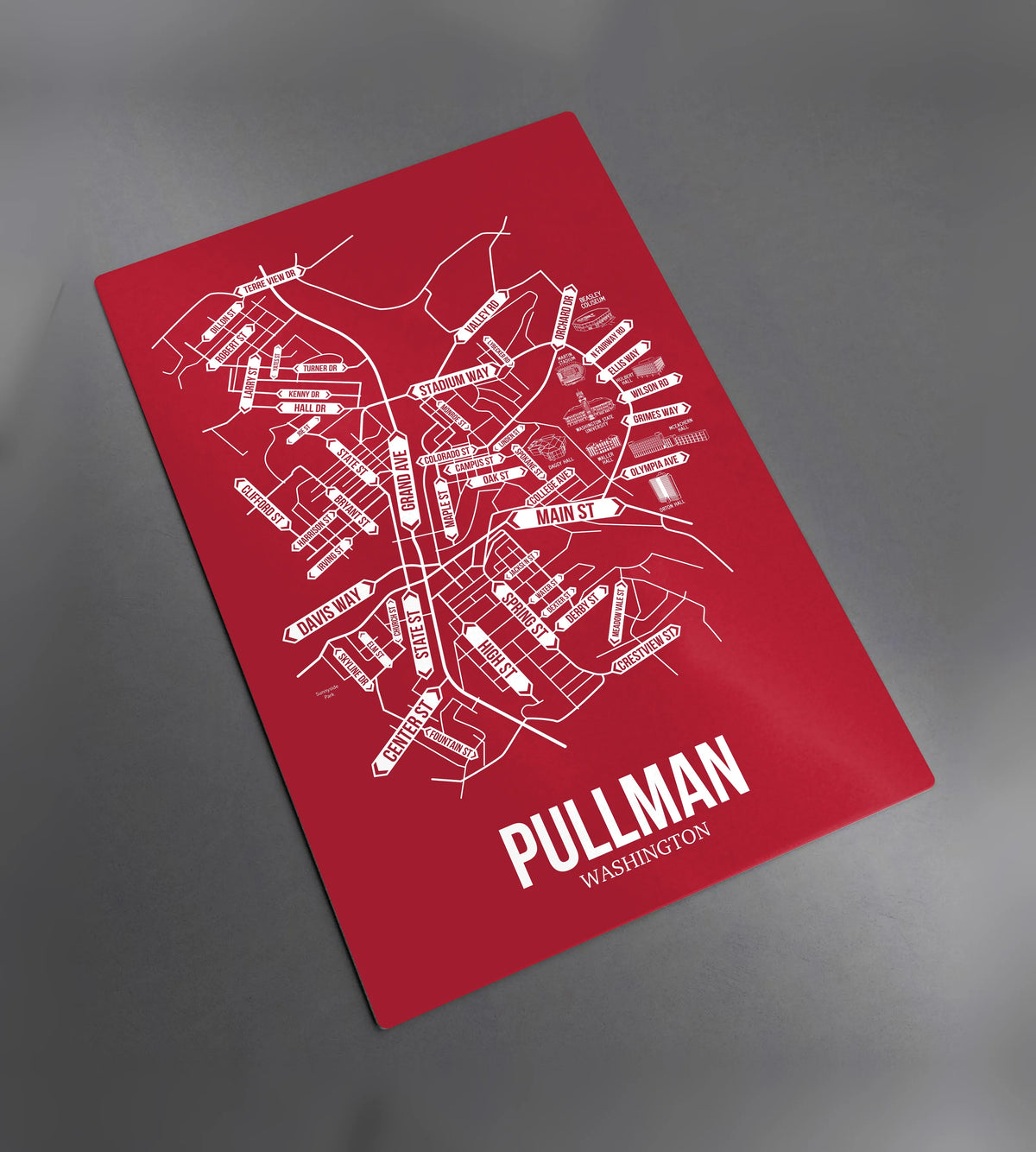 Pullman, Washington street map 2