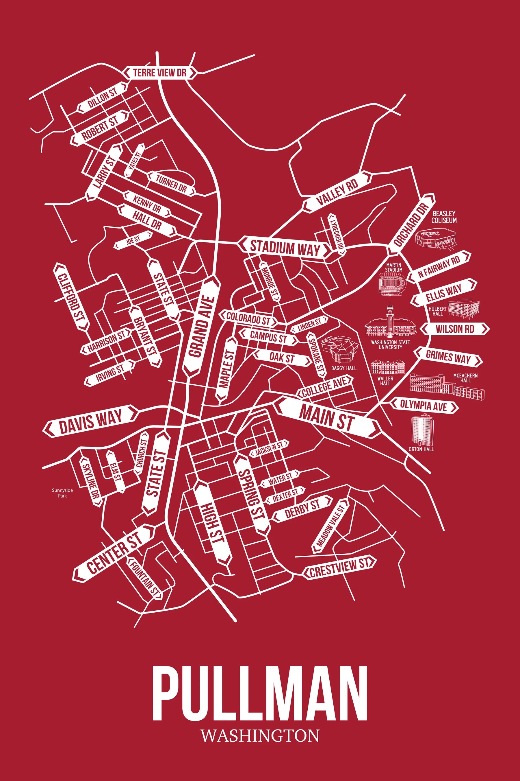 Pullman, Washington street map 7