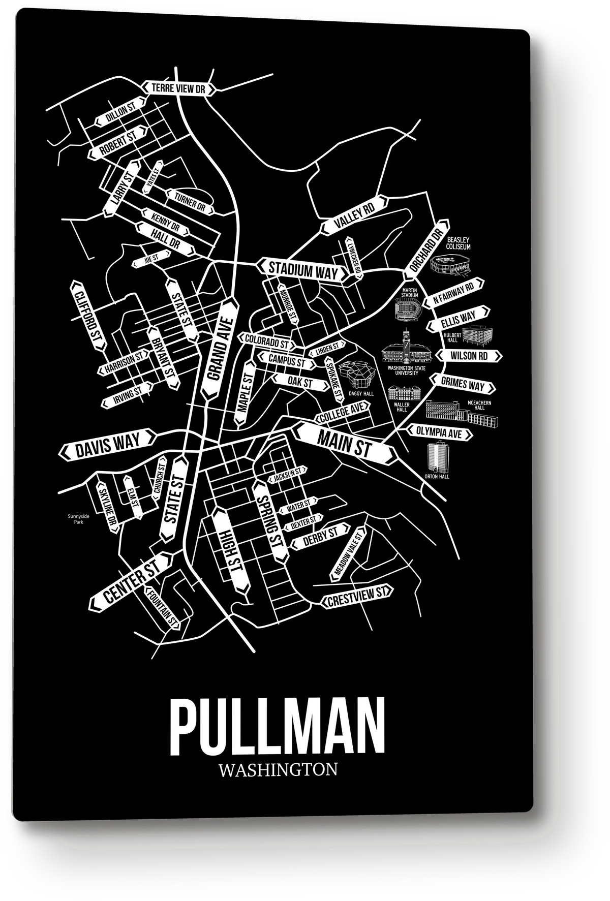 Pullman, Washington street map 9