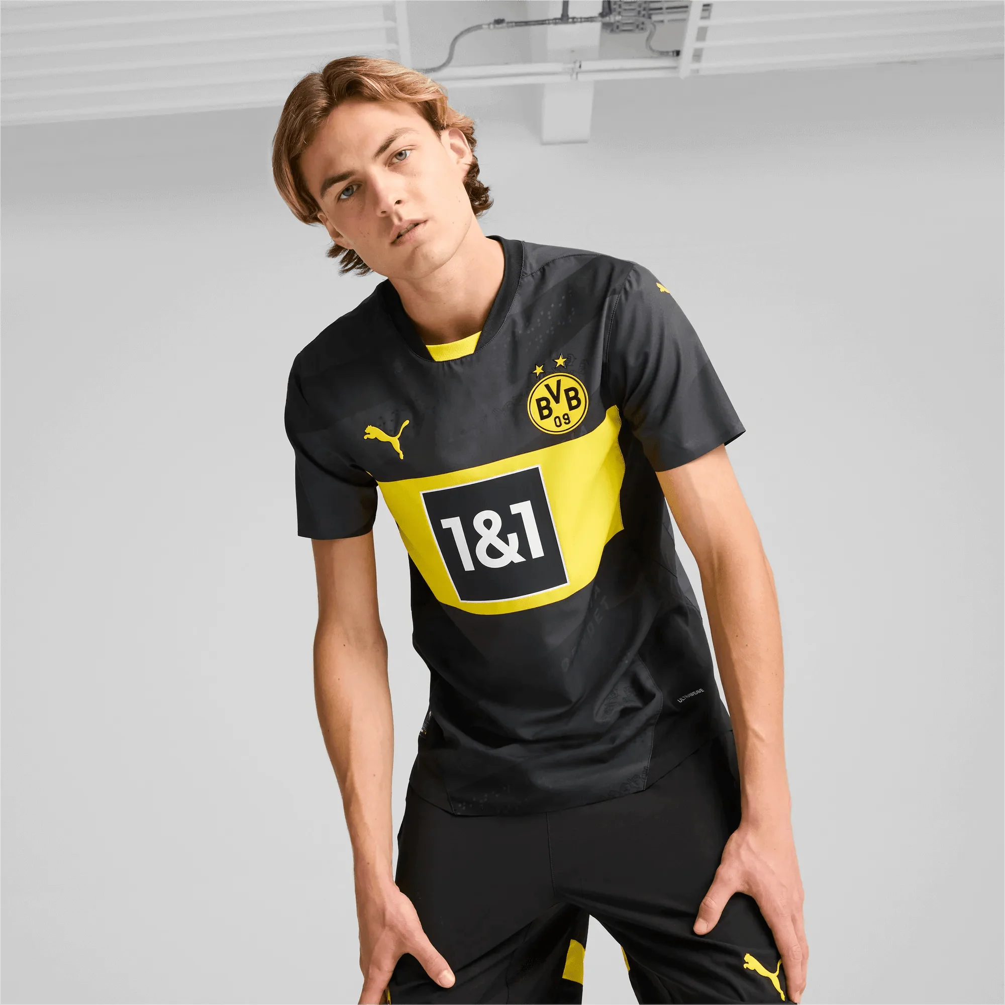 Puma 2024-25 Borussia Dortmund Men's Authentic Away Jersey 2