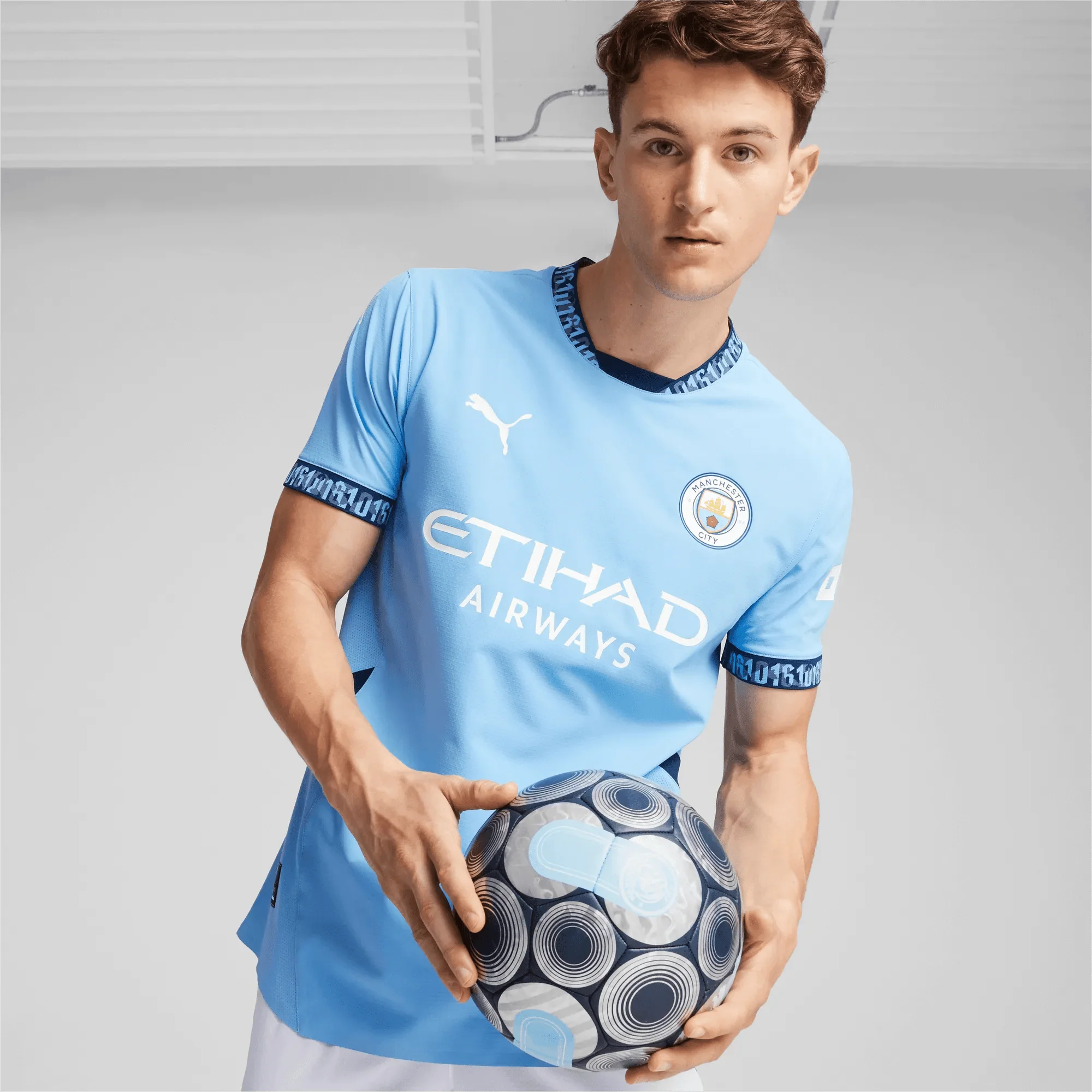Puma 2024-25 Manchester City Men's Authentic Home Jersey 3