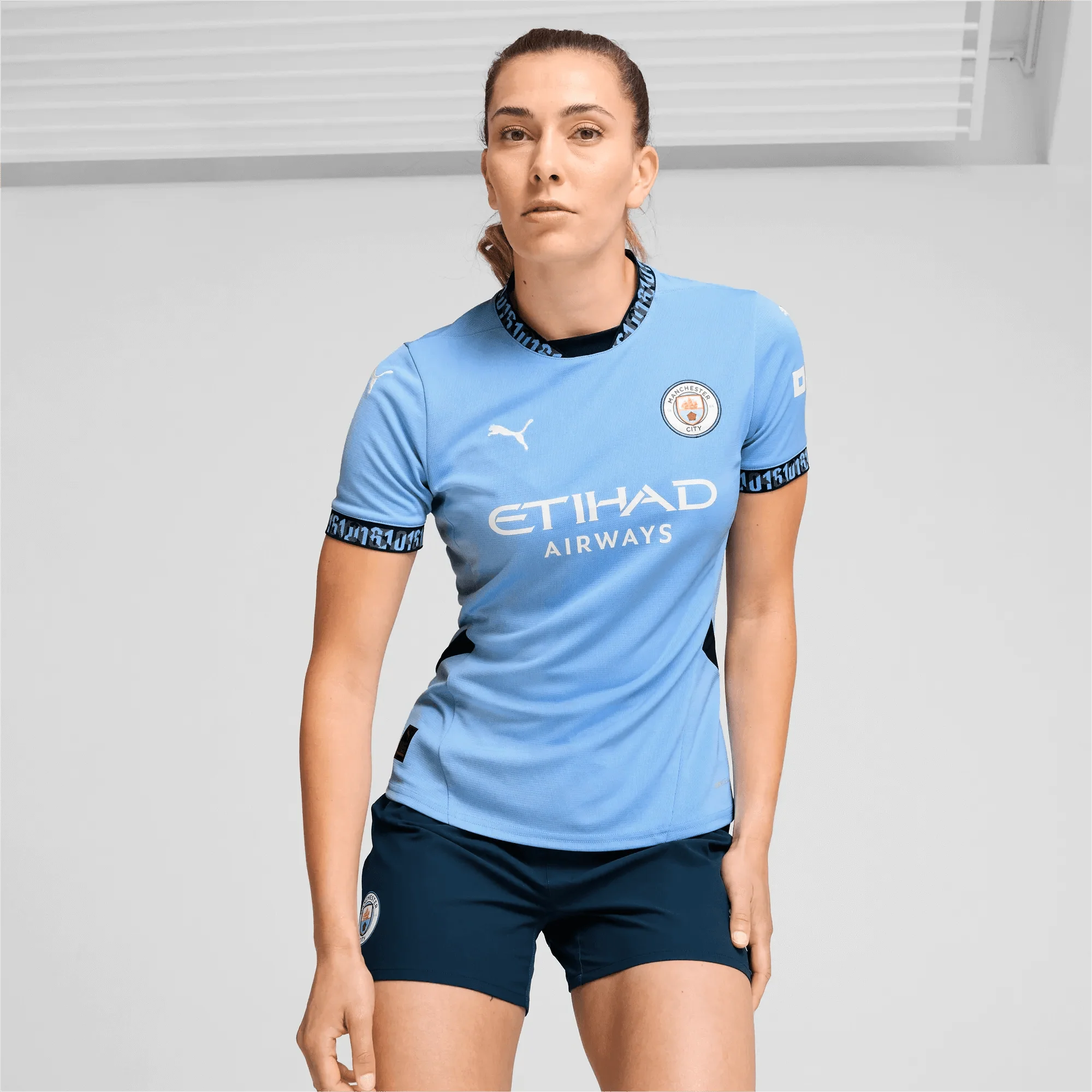 Puma 2024-25 Manchester City Women's Stadium Home Jersey 3