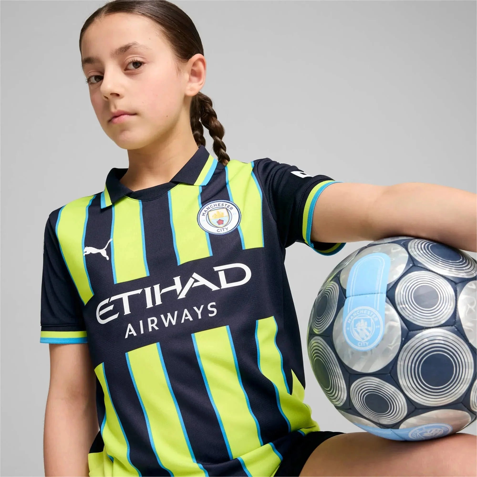 Puma 2024-25 Manchester City Youth Stadium Away Jersey 4
