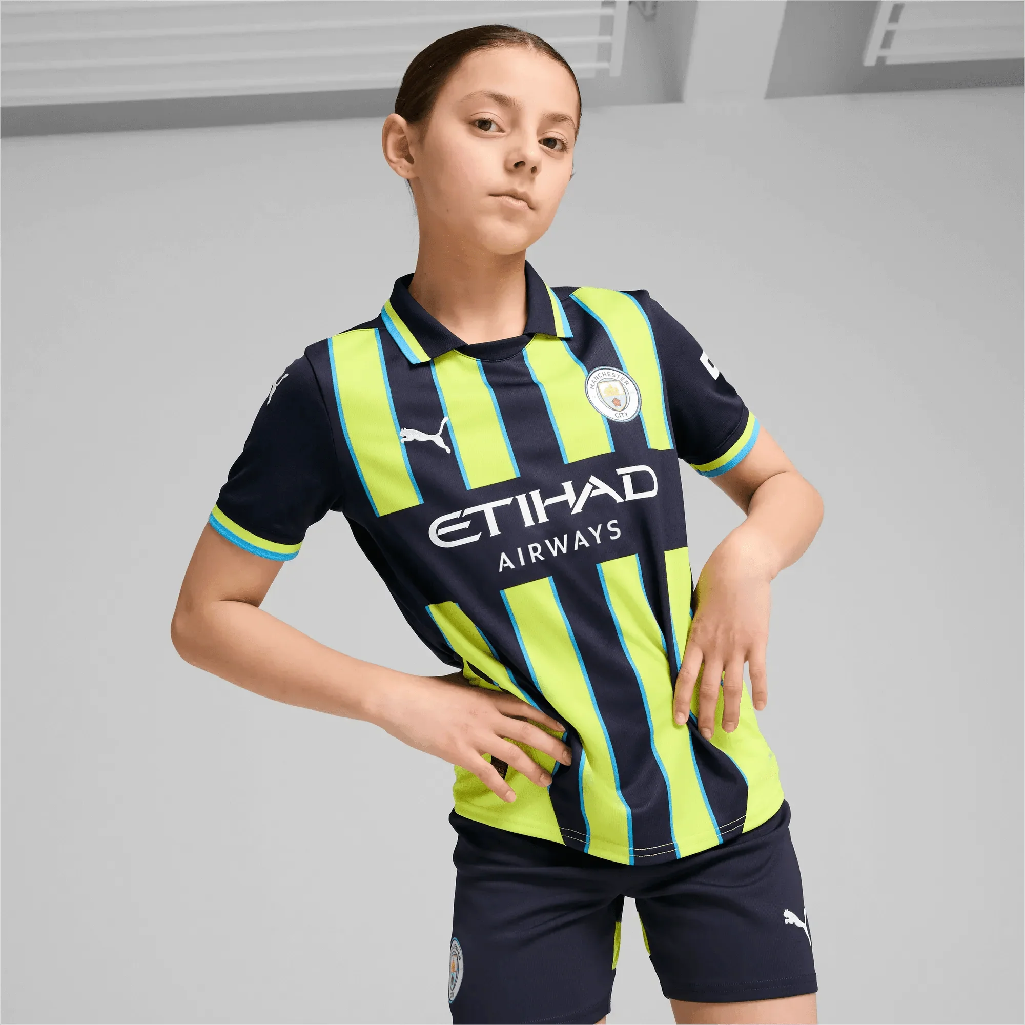Puma 2024-25 Manchester City Youth Stadium Away Jersey 3