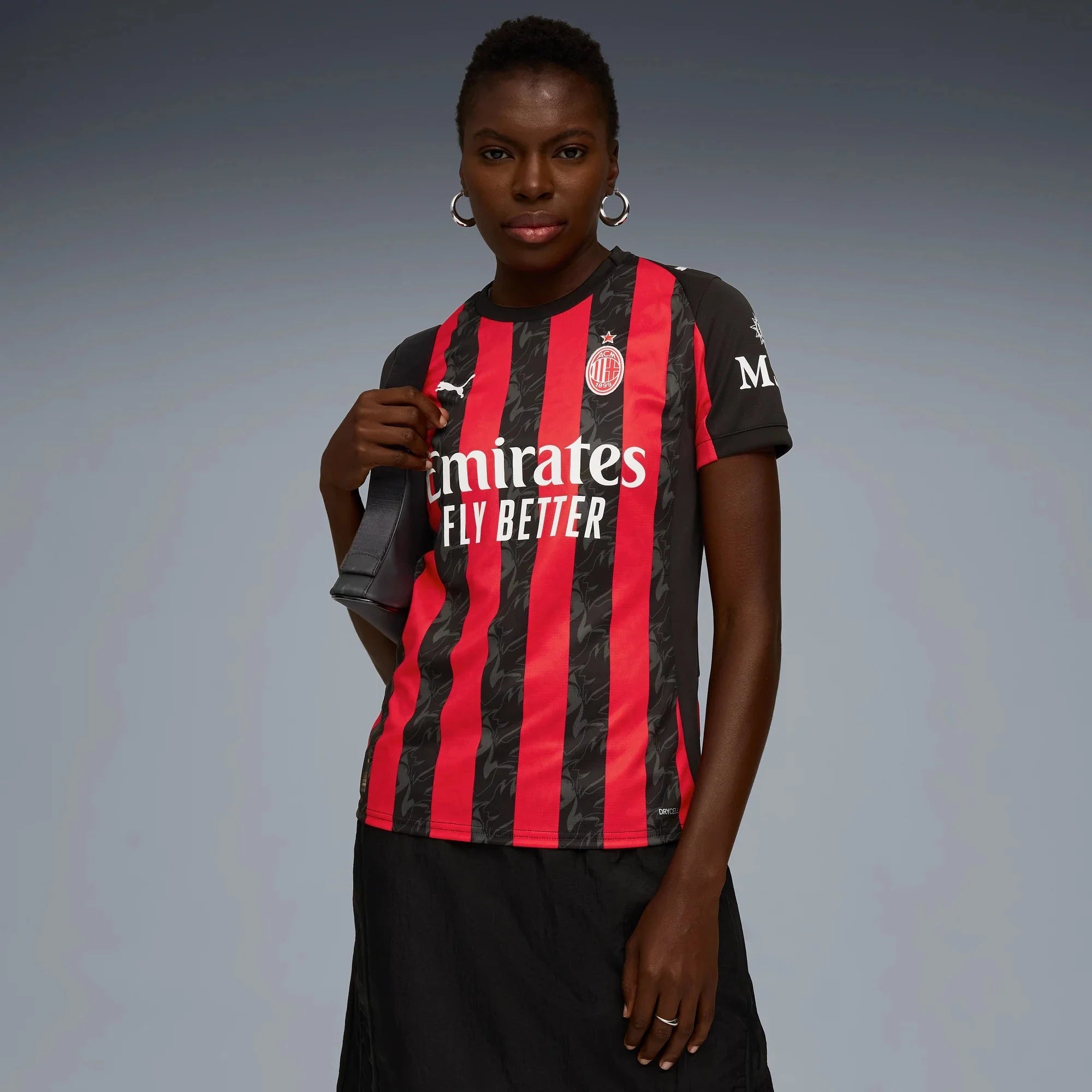Puma 2025-26 AC Milan Women's Stadium Home Soccer Jersey 3