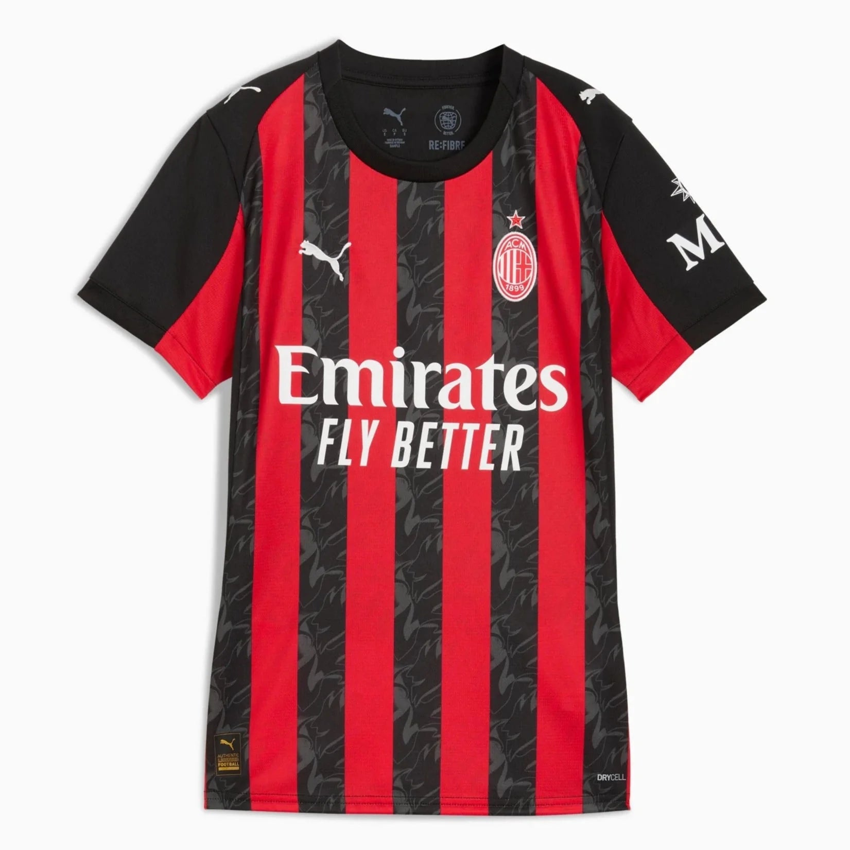 Puma 2025-26 AC Milan Women's Stadium Home Soccer Jersey 1