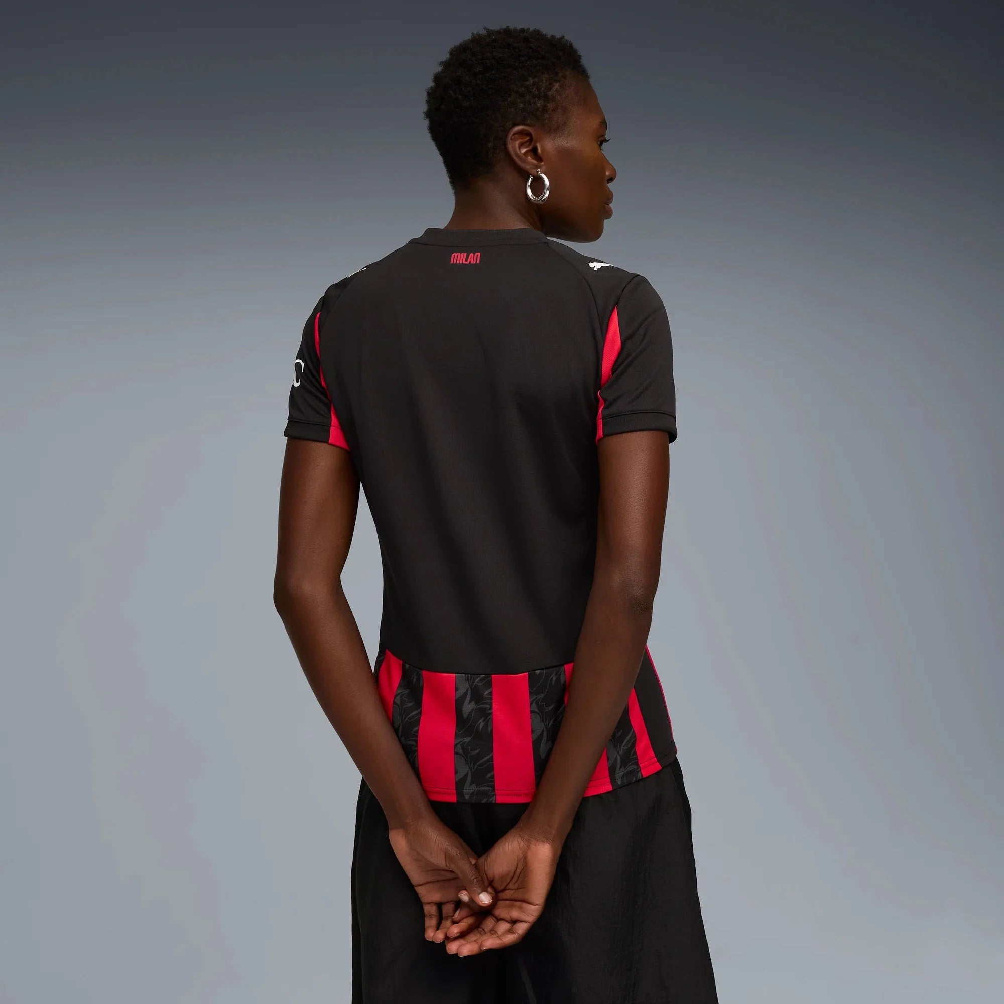 Puma 2025-26 AC Milan Women's Stadium Home Soccer Jersey 4