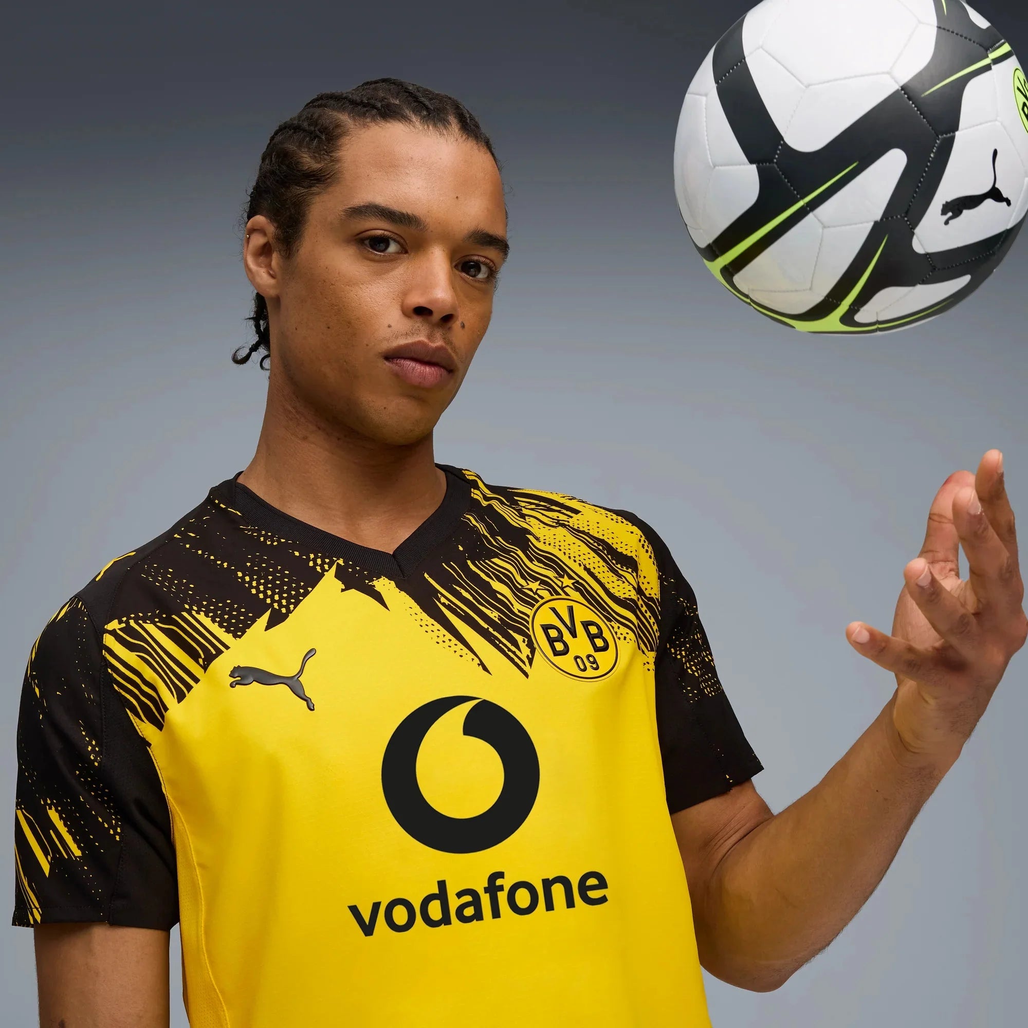 Puma 2025-26 Borussia Dortmund Men's Authentic Home Soccer Jersey 5
