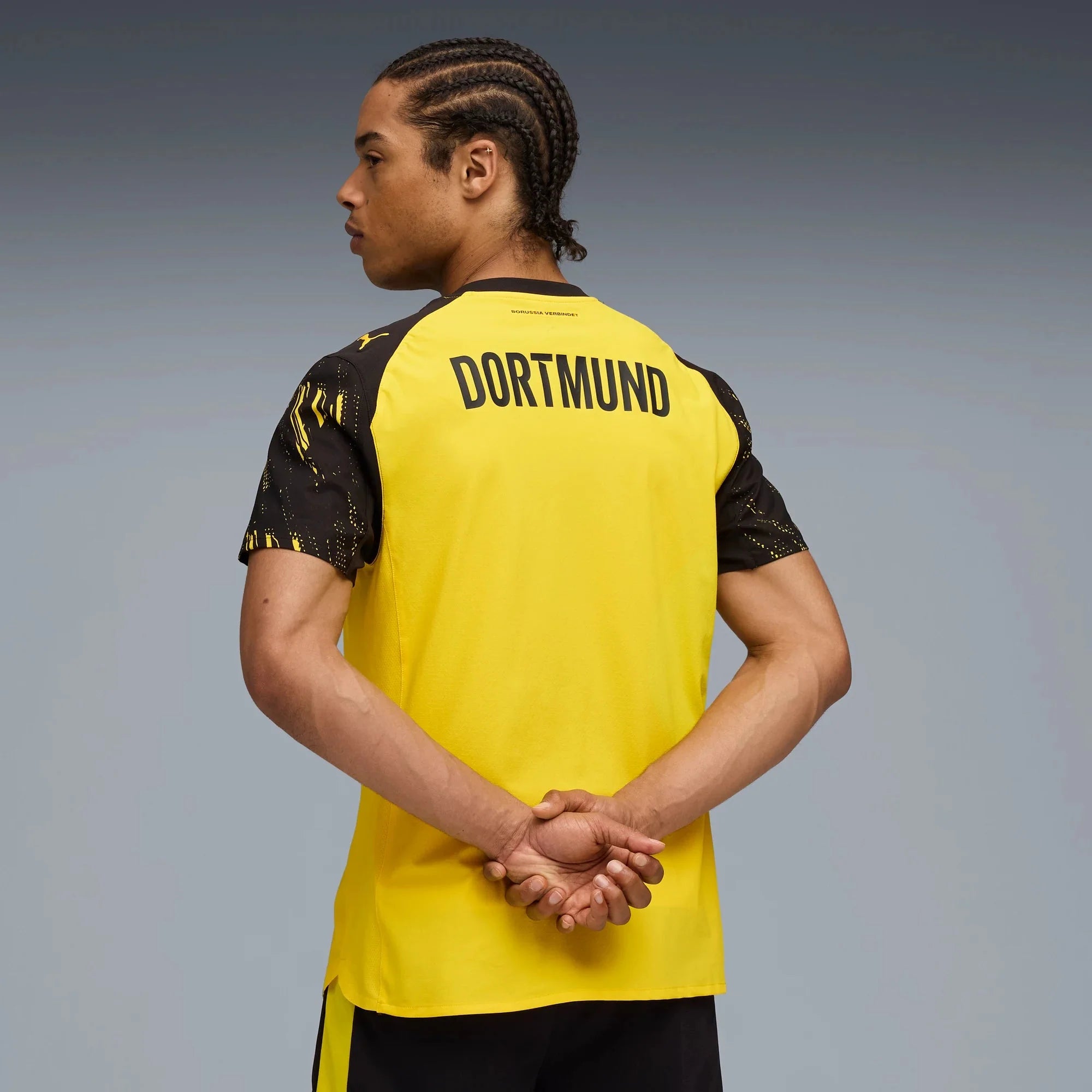 Puma 2025-26 Borussia Dortmund Men's Authentic Home Soccer Jersey 4