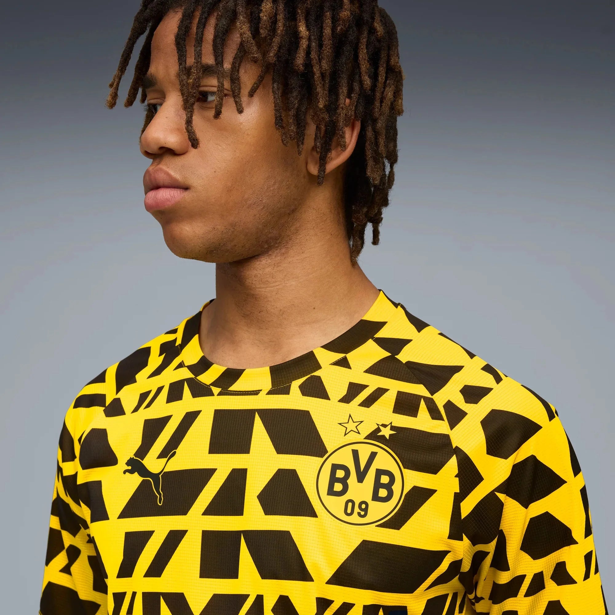 Puma 2025-26 Borussia Dortmund Men's Pre-Match Soccer Jersey 5