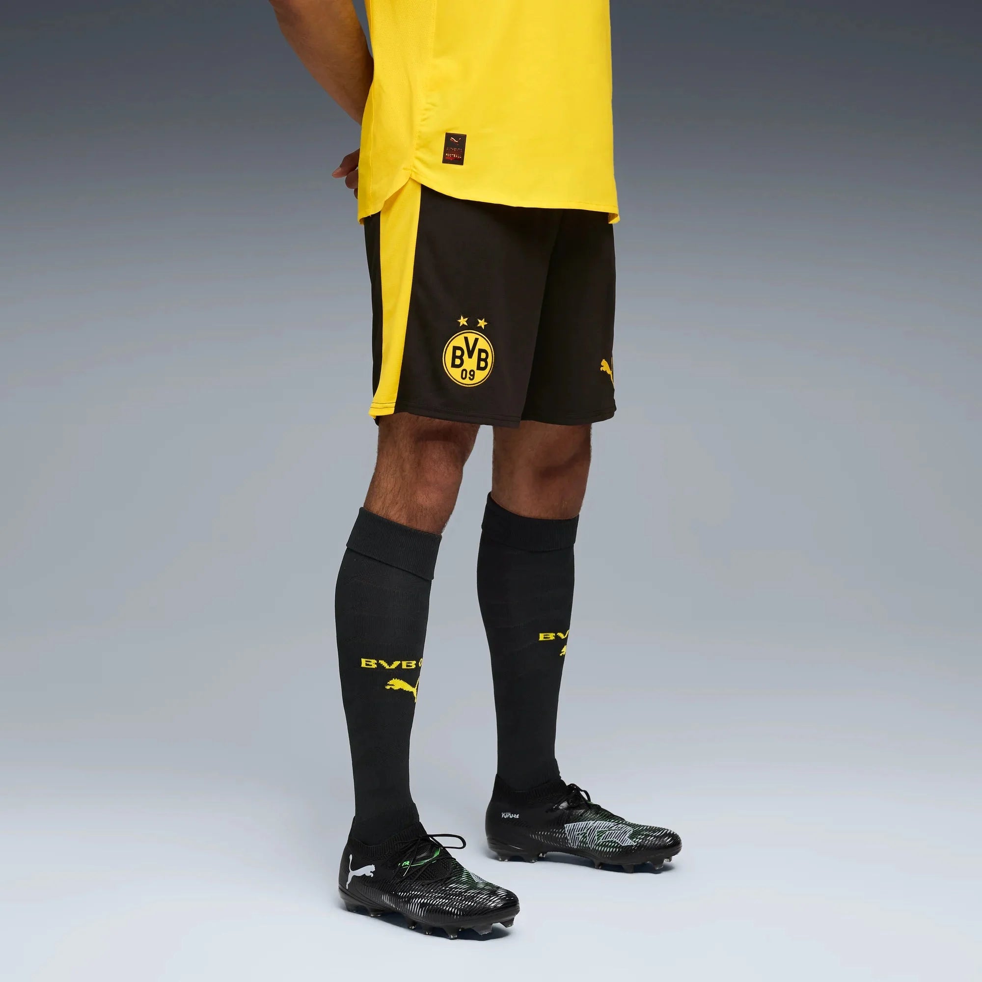 Puma 2025-26 Borussia Dortmund Men's Stadium Home Shorts 3