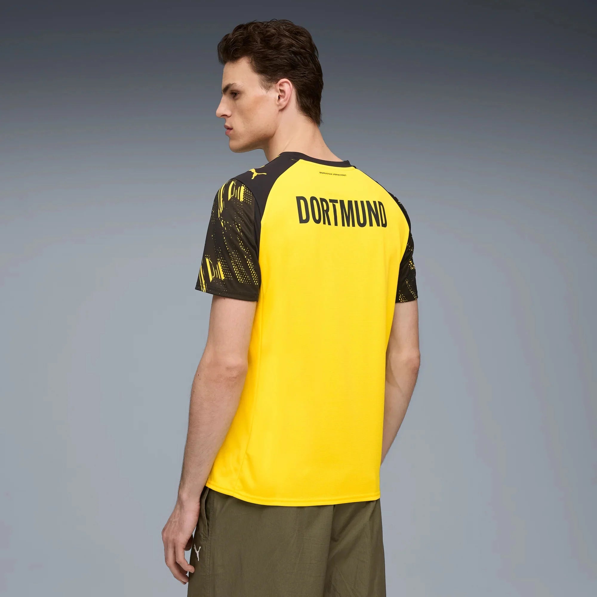 Puma 2025-26 Borussia Dortmund Men's Stadium Home Soccer Jersey 4