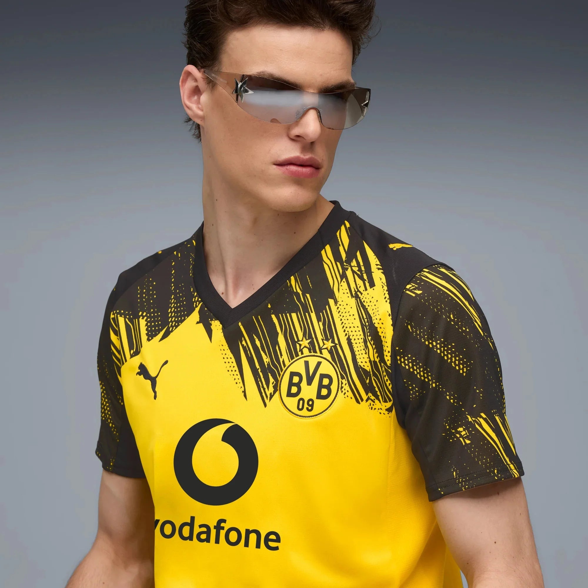 Puma 2025-26 Borussia Dortmund Men's Stadium Home Soccer Jersey 5