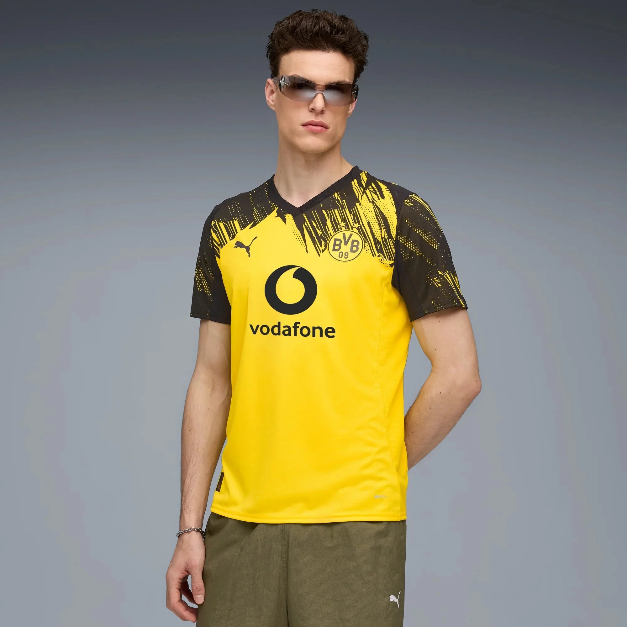 Puma 2025-26 Borussia Dortmund Men's Stadium Home Soccer Jersey 3