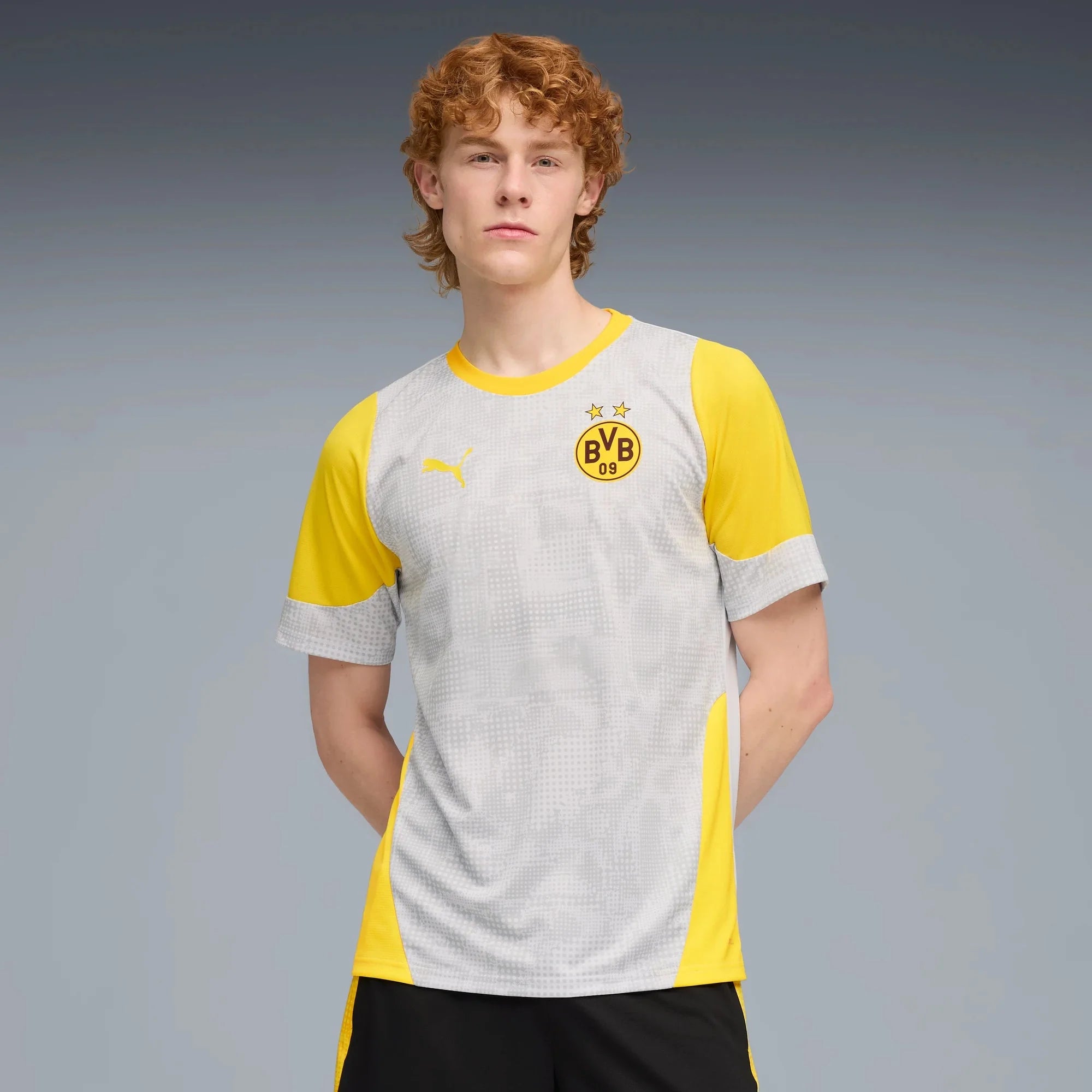 Puma 2025-26 Borussia Dortmund Men's Training Soccer Jersey 3
