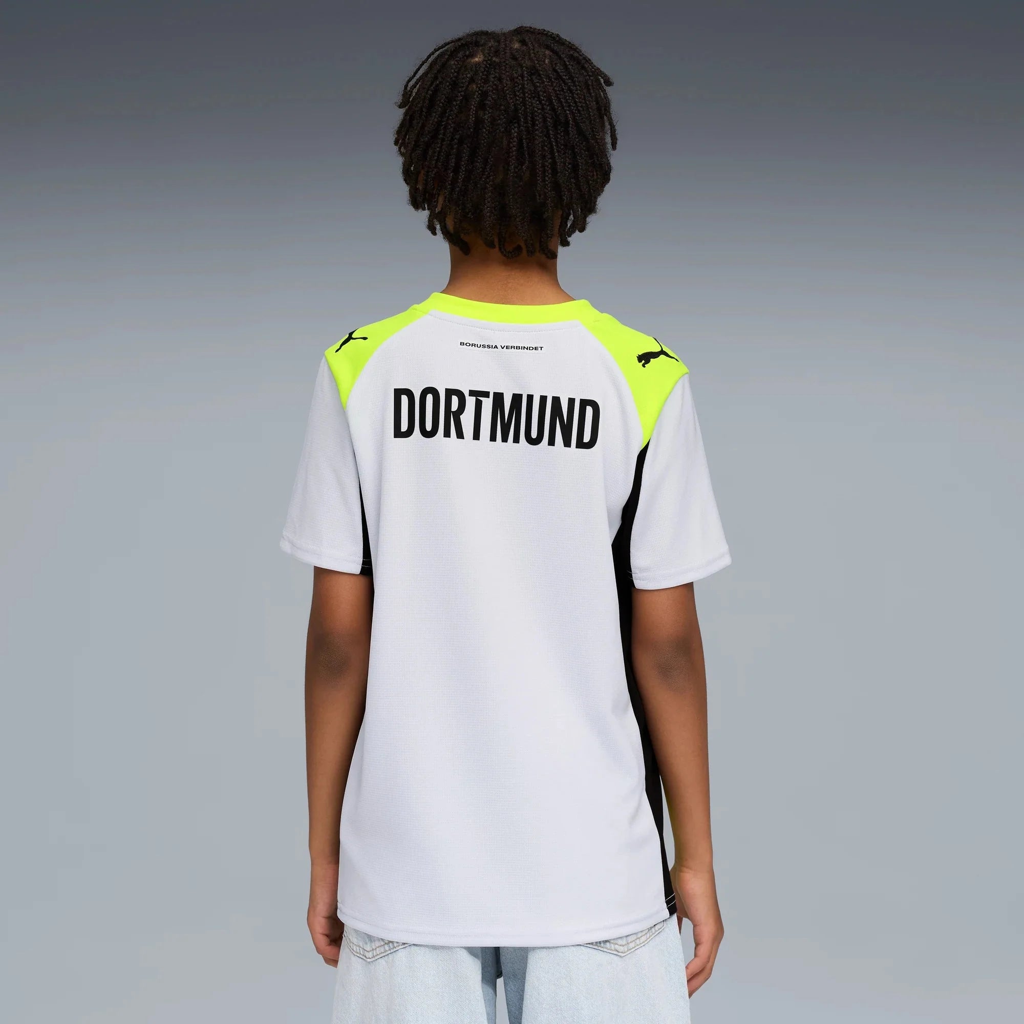 Puma 2025-26 Borussia Dortmund Youth Stadium Away Soccer Jersey 4