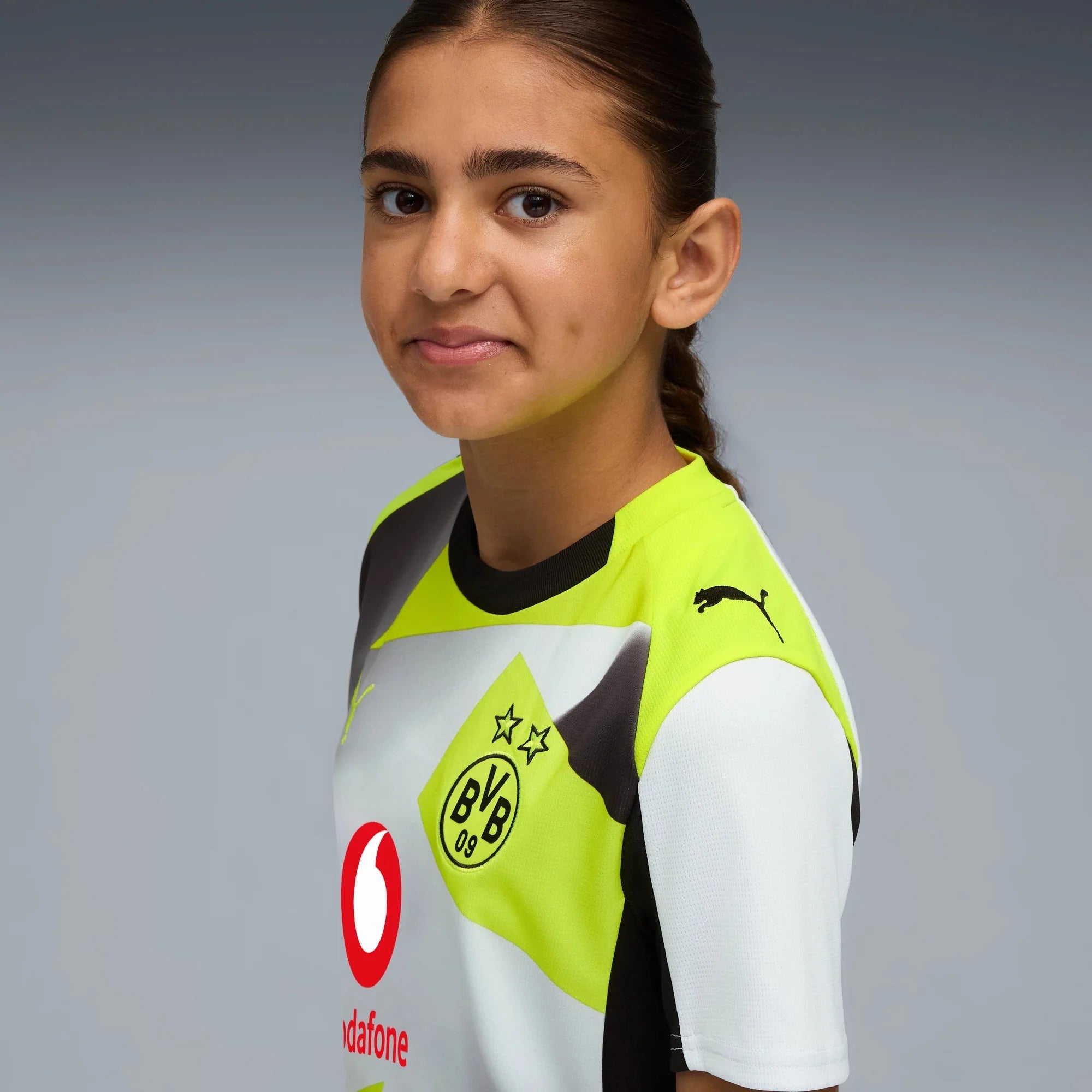 Puma 2025-26 Borussia Dortmund Youth Stadium Away Soccer Jersey 5