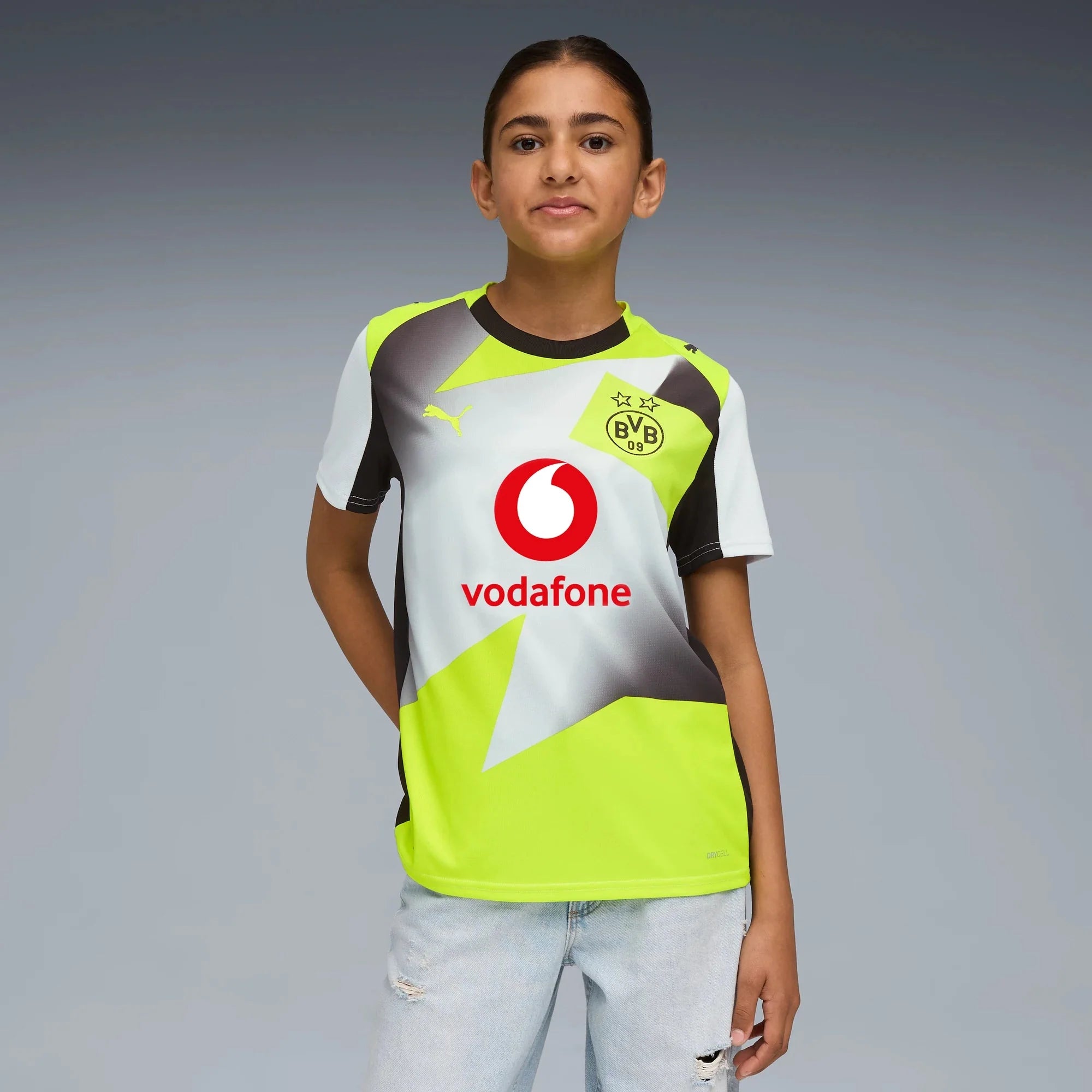 Puma 2025-26 Borussia Dortmund Youth Stadium Away Soccer Jersey 3