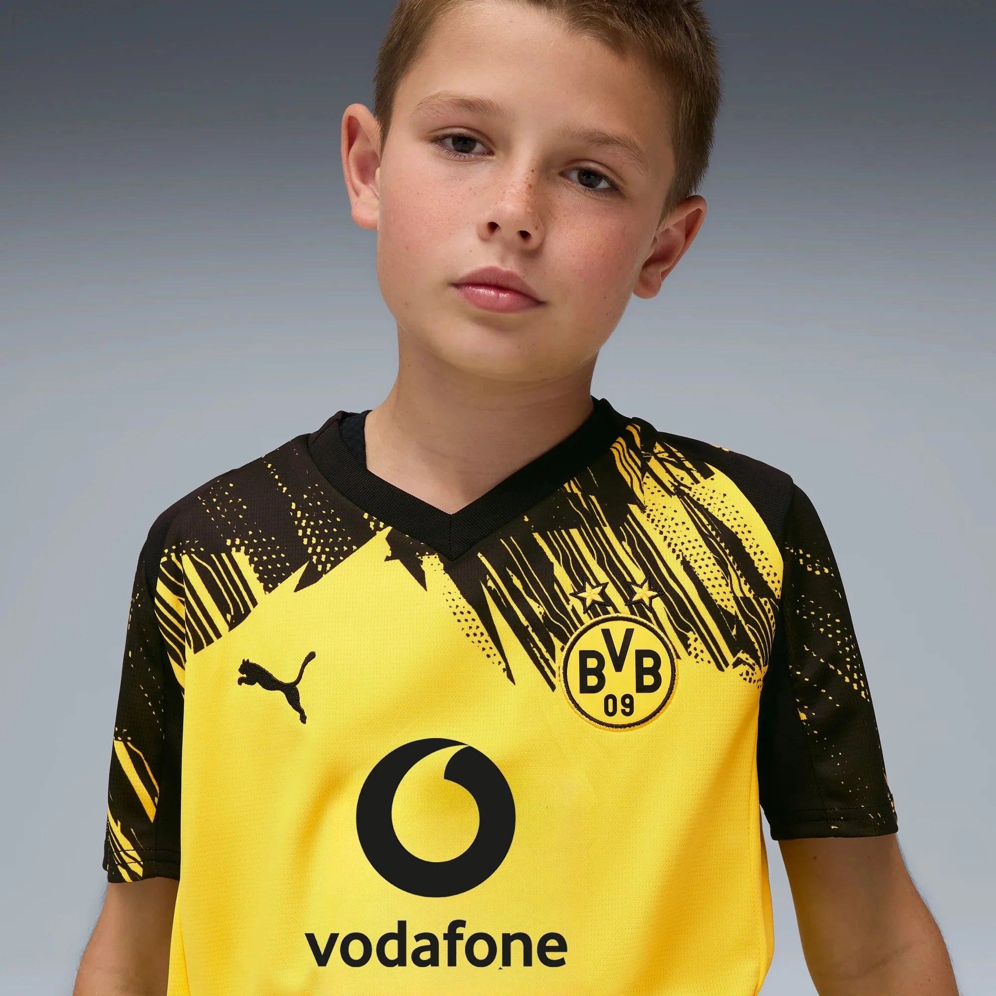 Puma 2025-26 Borussia Dortmund Youth Stadium Home Soccer Jersey 5