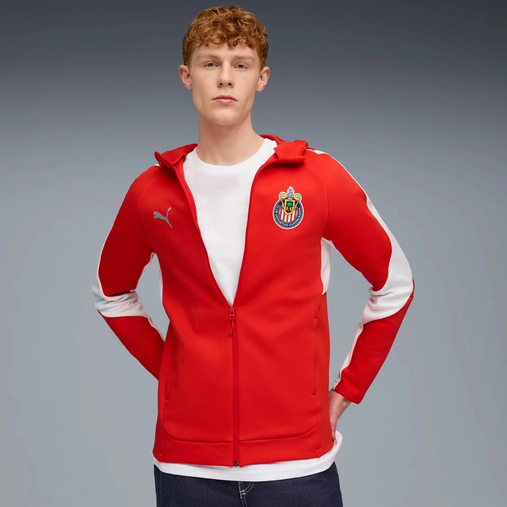 Puma 2025-26 Chivas Men's Evostripe Hooded Jacket 3