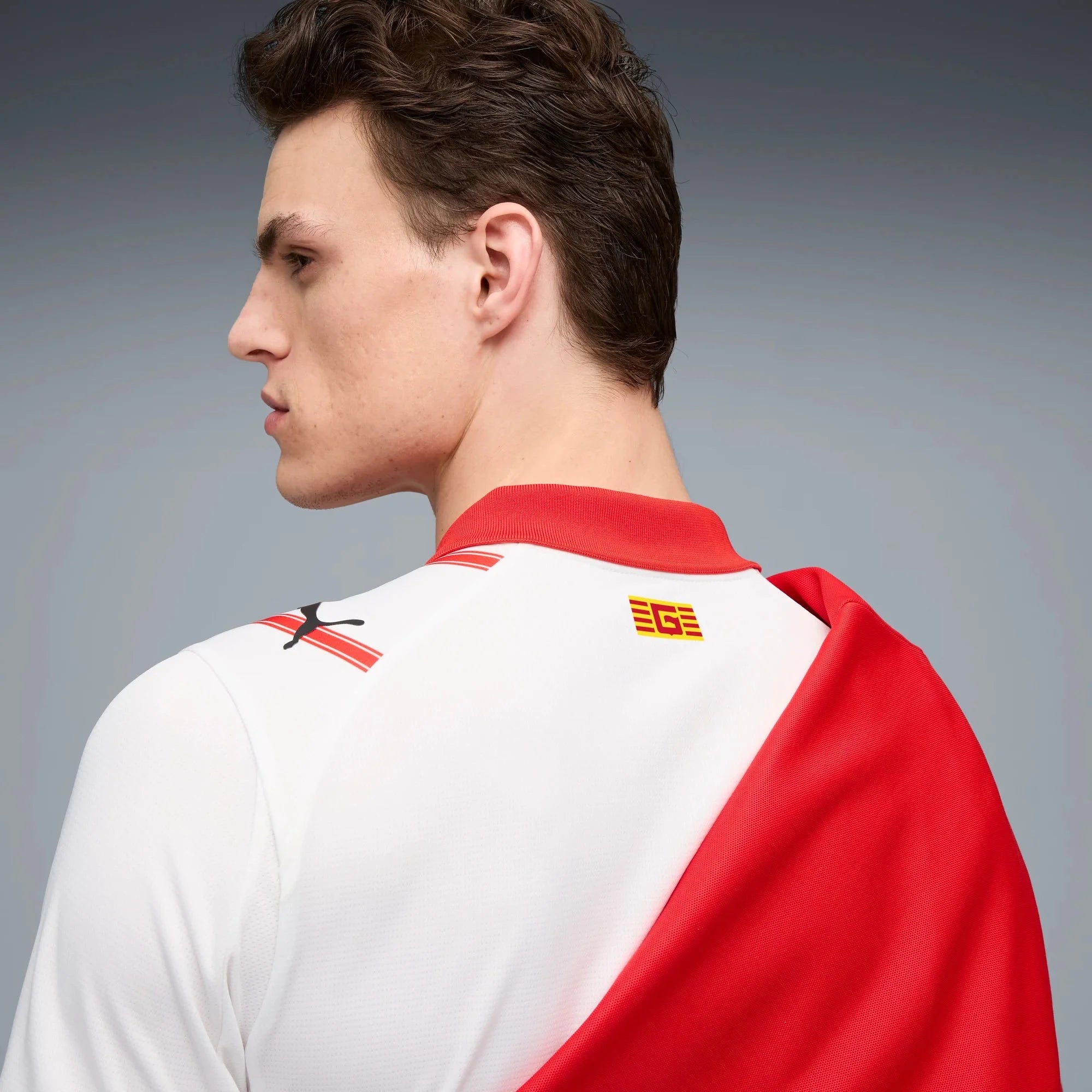 Puma 2025-26 Girona Men's Stadium Home Soccer Jersey 6
