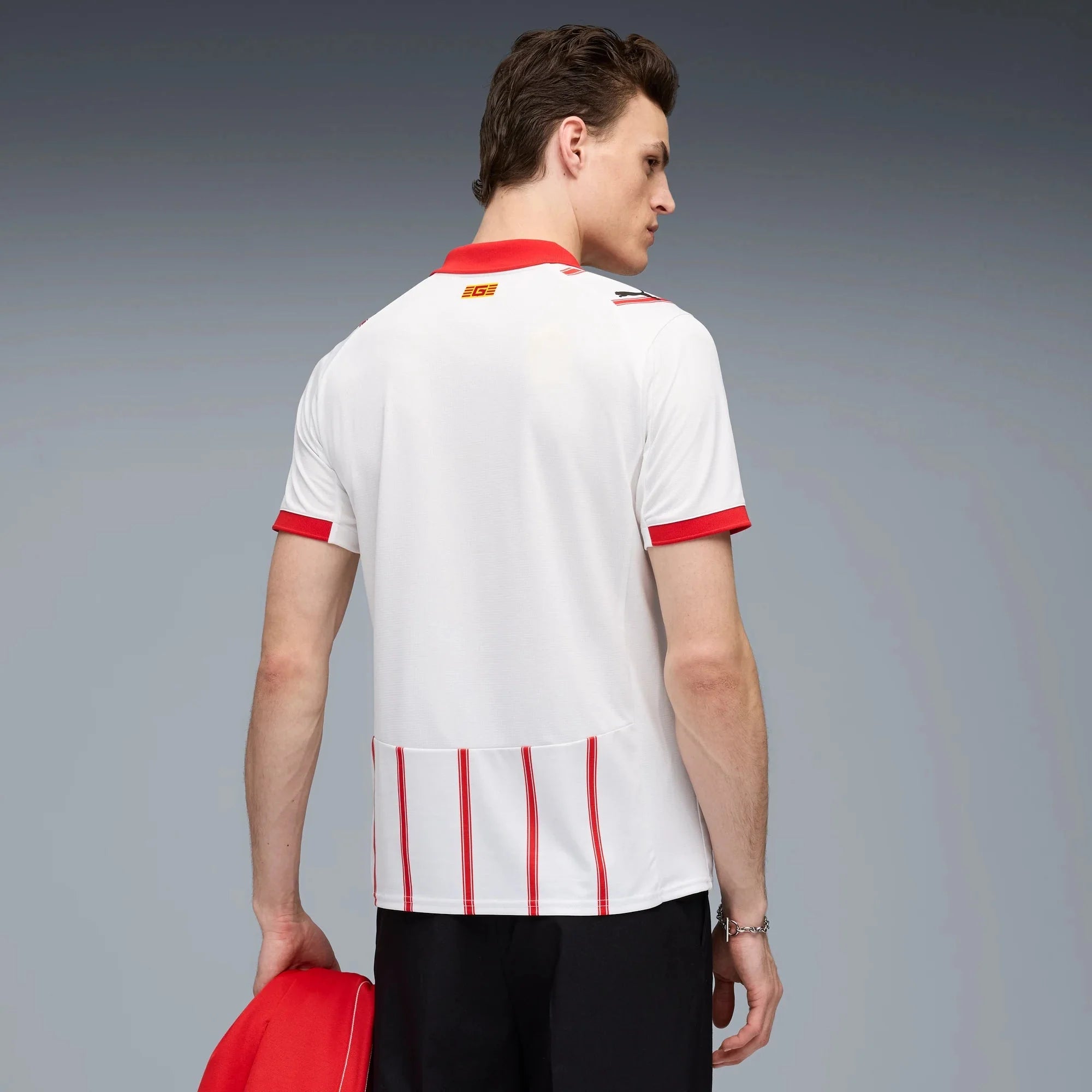 Puma 2025-26 Girona Men's Stadium Home Soccer Jersey 4