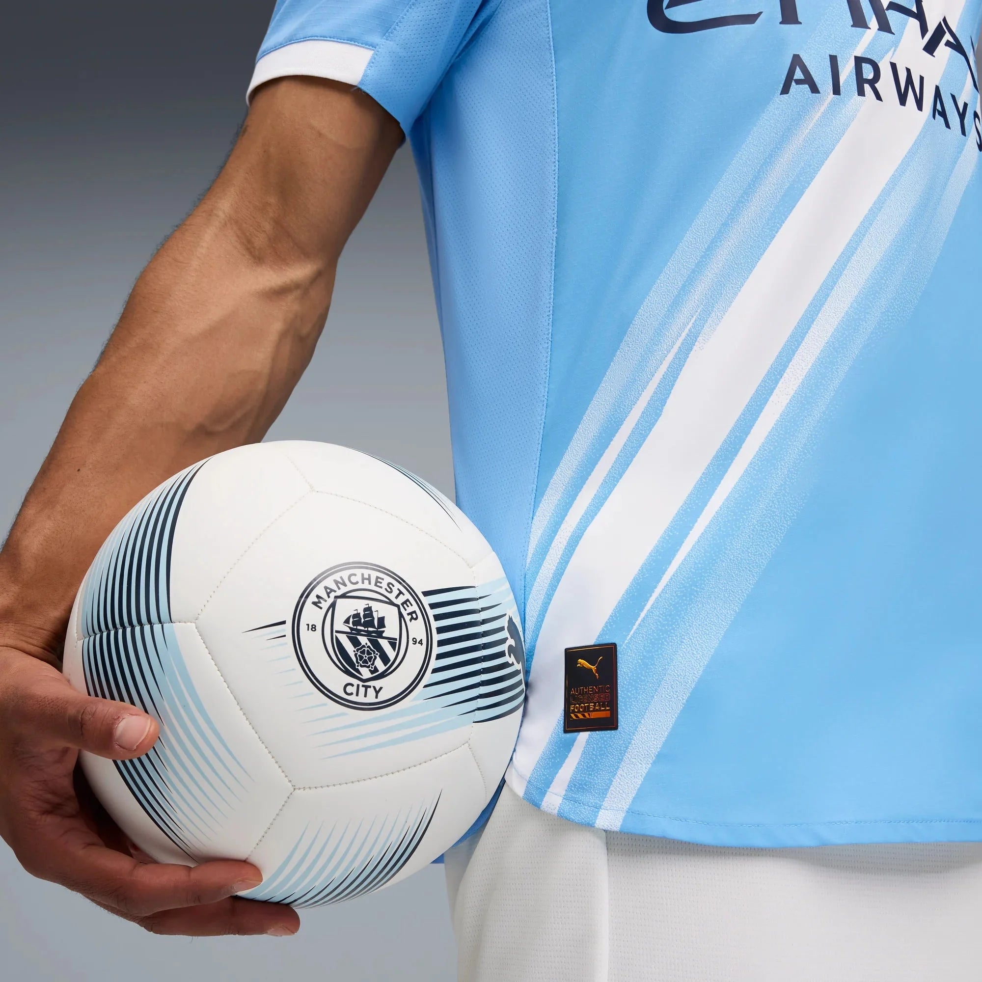 Puma 2025-26 Manchester City Men's Authentic Home Soccer Jersey 6