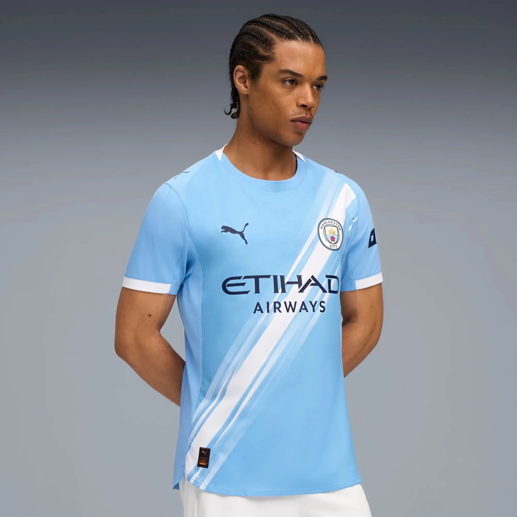 Puma 2025-26 Manchester City Men's Authentic Home Soccer Jersey 3