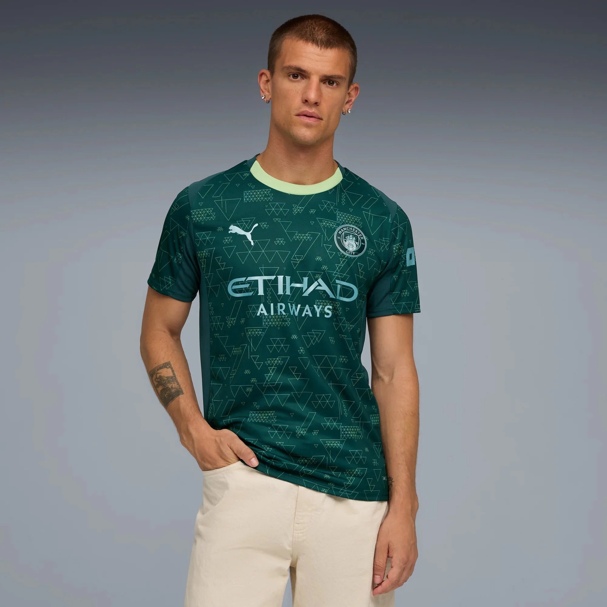 Puma 2025-26 Manchester City Men's Stadium Fourth Soccer Jersey 3