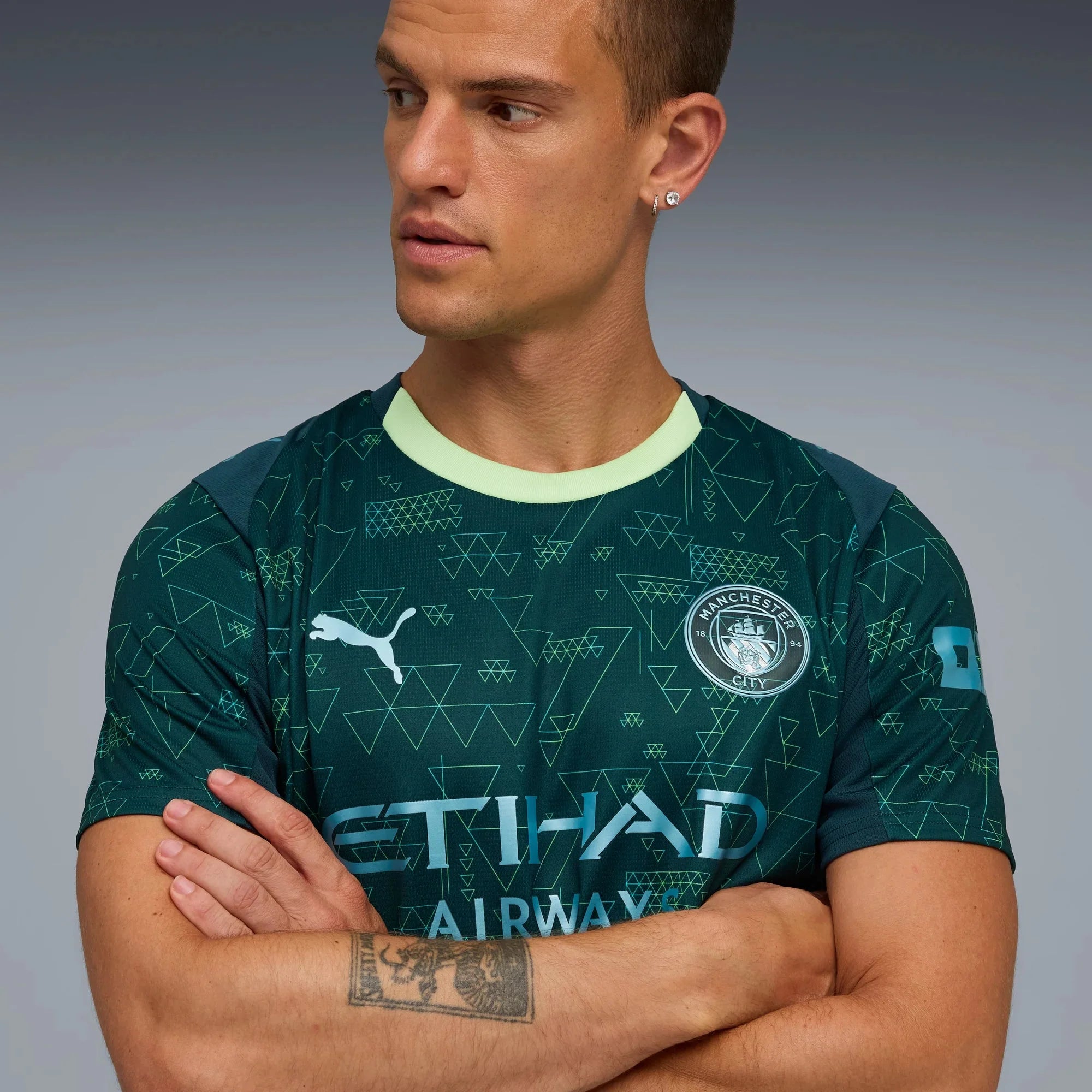 Puma 2025-26 Manchester City Men's Stadium Fourth Soccer Jersey 5