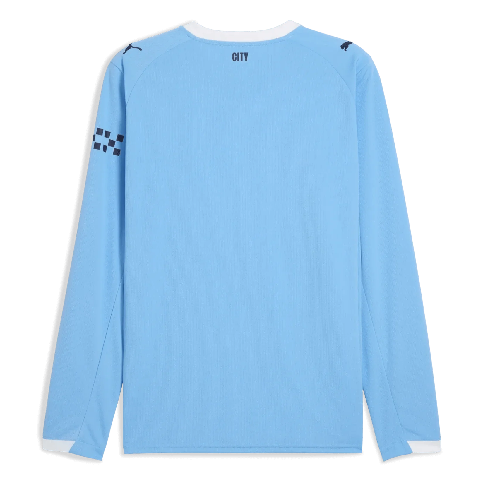 Puma 2025-26 Manchester City Men's Stadium Home Long-Sleeve Soccer Jersey 2