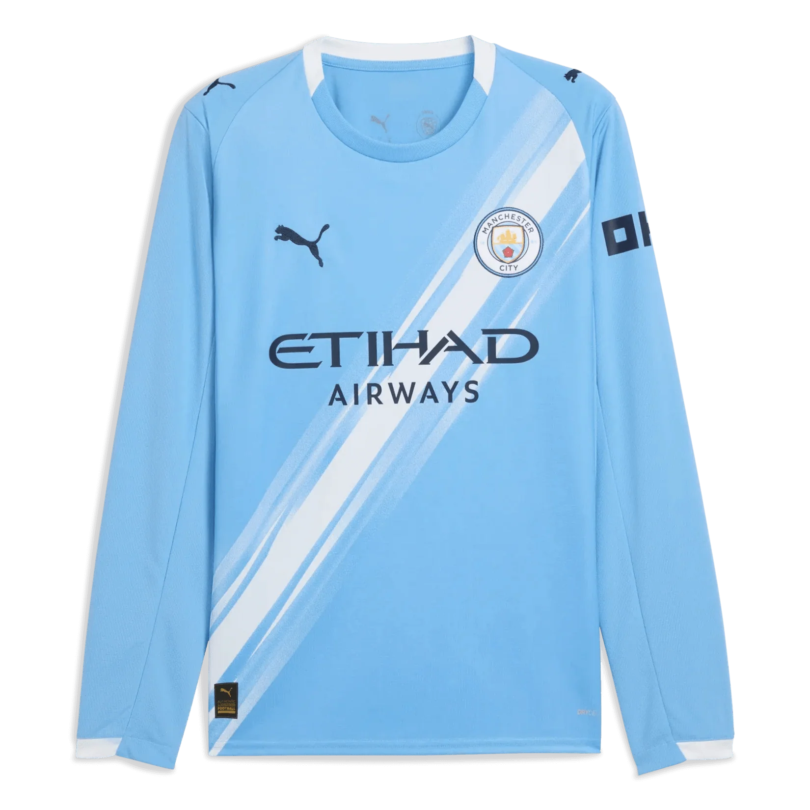 Puma 2025-26 Manchester City Men's Stadium Home Long-Sleeve Soccer Jersey 1