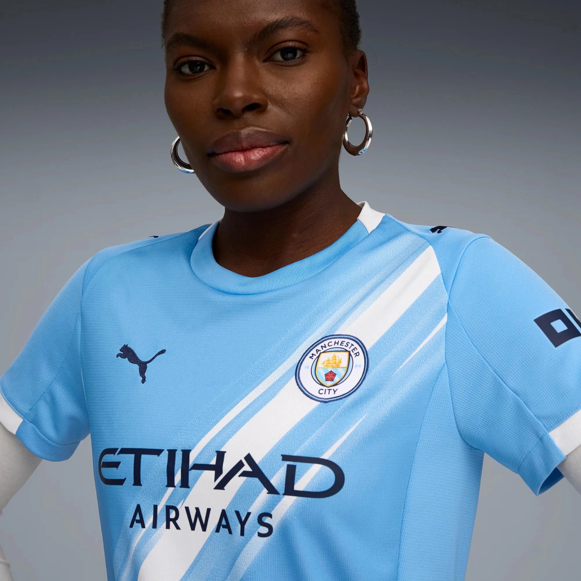Puma 2025-26 Manchester City Women's Stadium Home Soccer Jersey 5