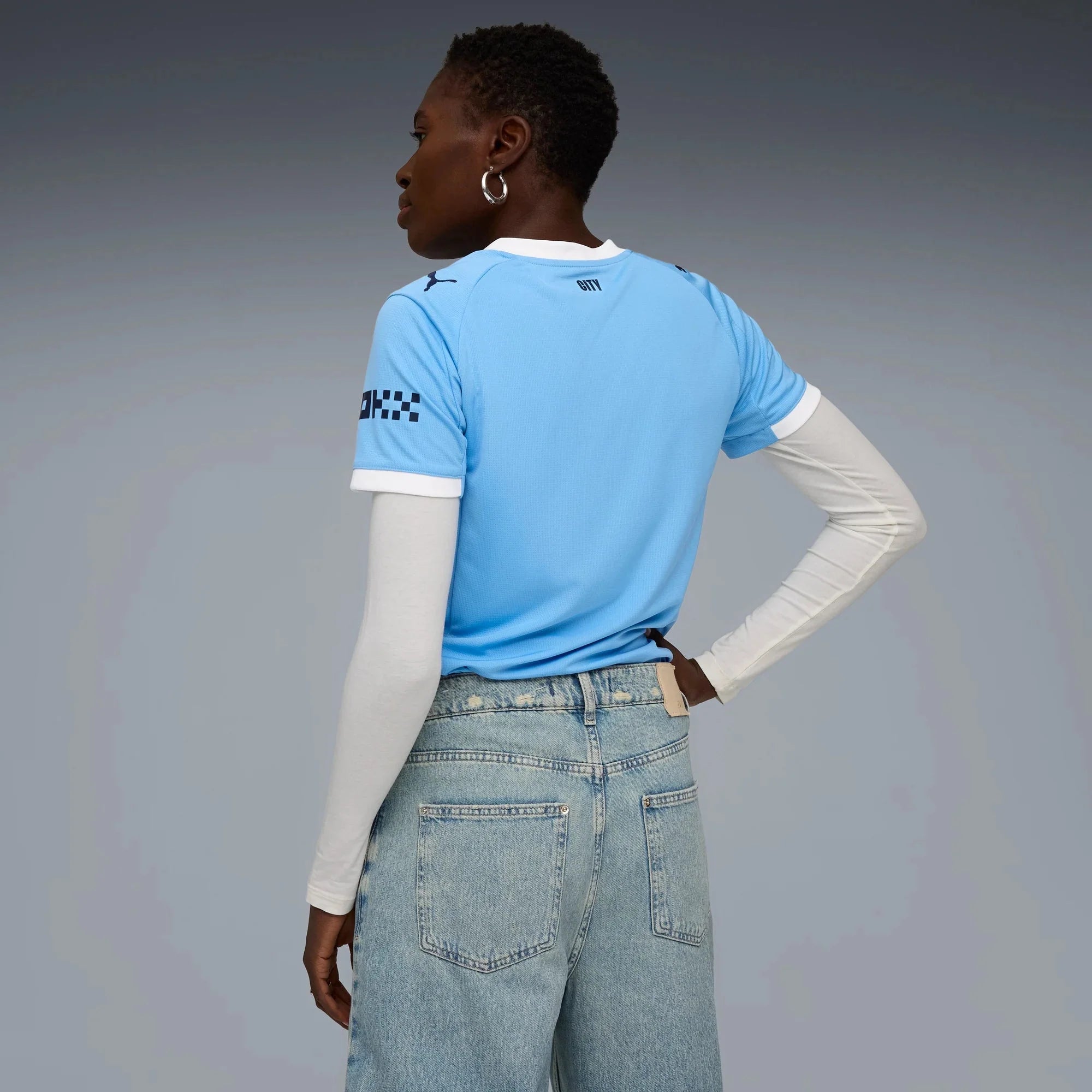Puma 2025-26 Manchester City Women's Stadium Home Soccer Jersey 4